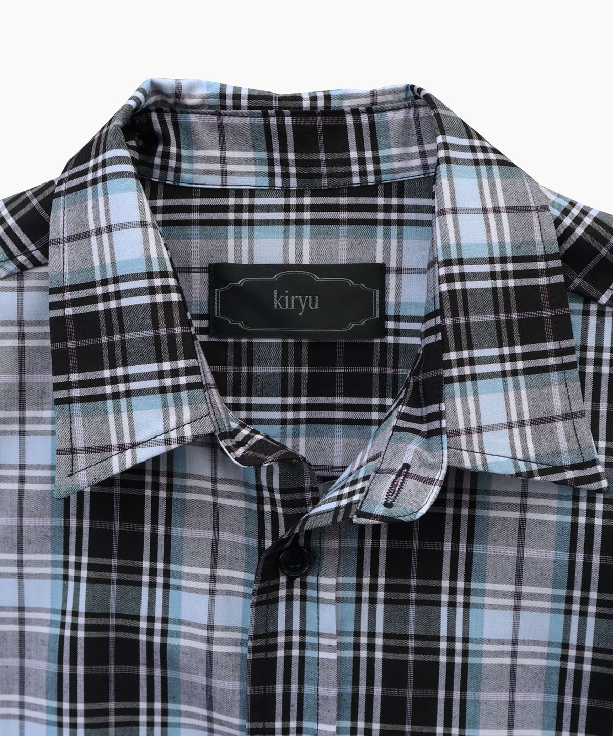 키류(KIRYU) SKY BLUE TARTAN CHECK SHIRT