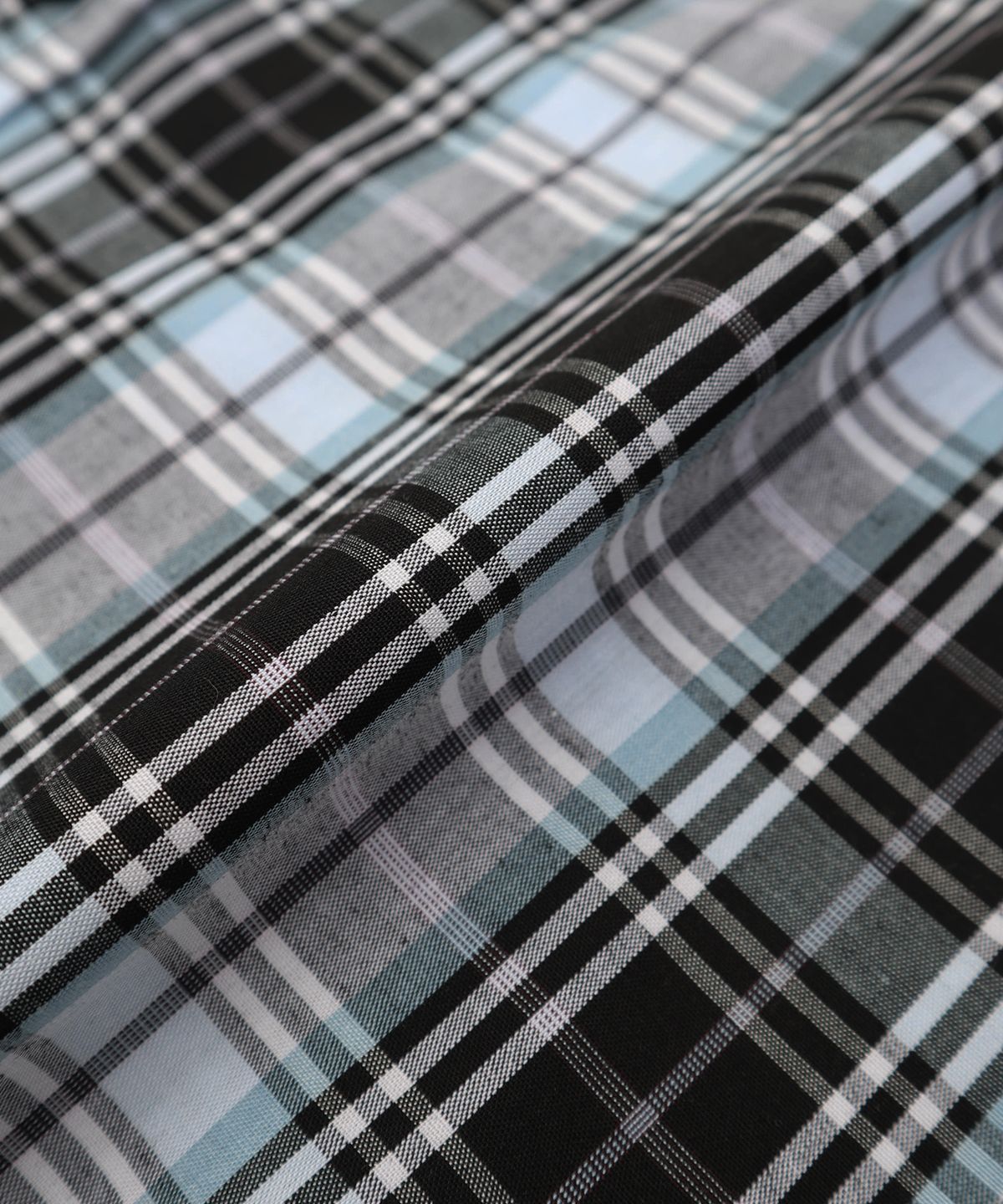 키류(KIRYU) SKY BLUE TARTAN CHECK SHIRT