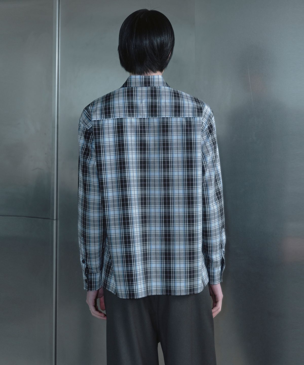 키류(KIRYU) SKY BLUE TARTAN CHECK SHIRT