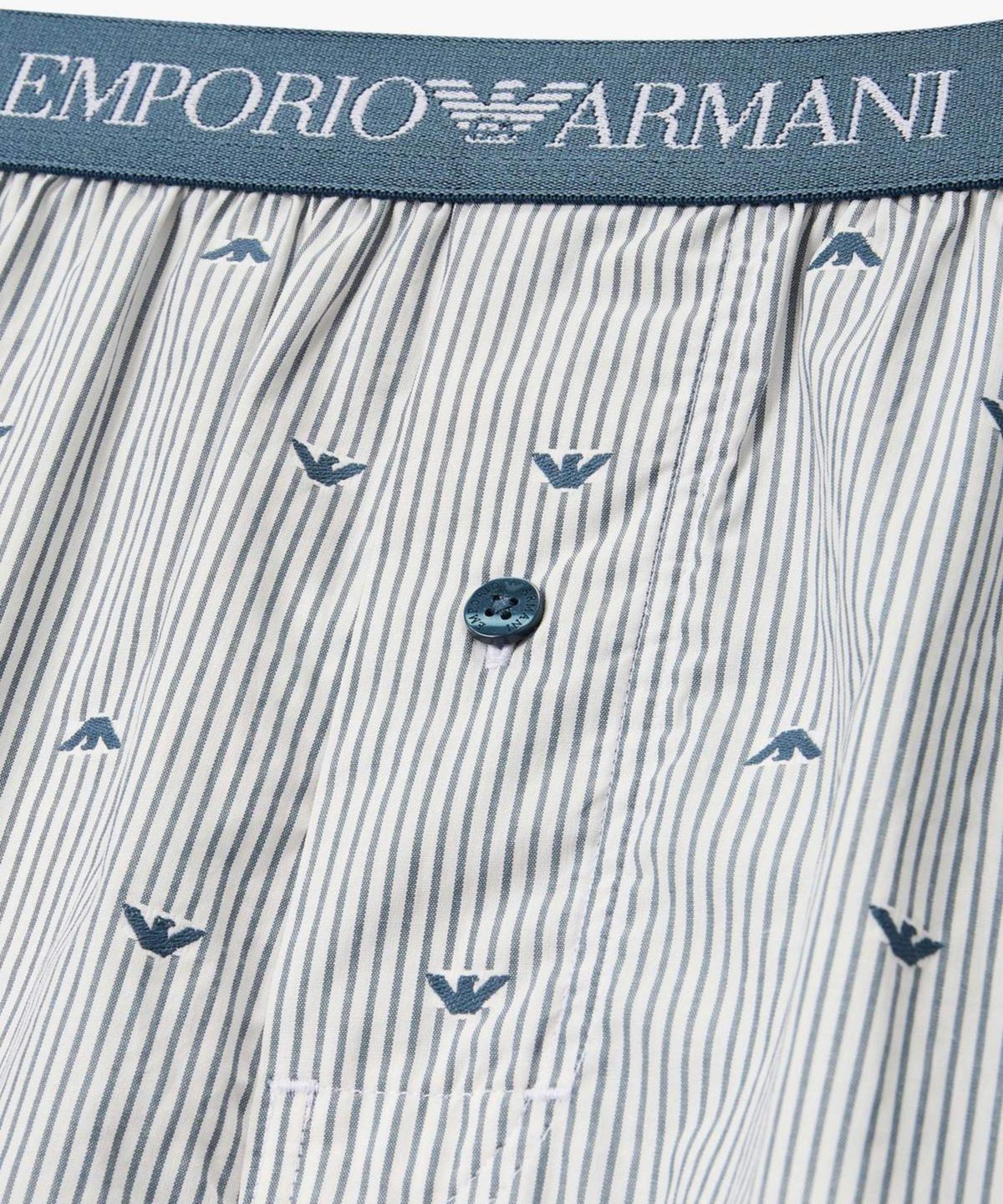 엠포리오 아르마니 언더웨어(EMPORIO ARMANI UNDERWEAR) 남성 올오버 로고 패턴 트렁크_아쿠아스모크 0816112079