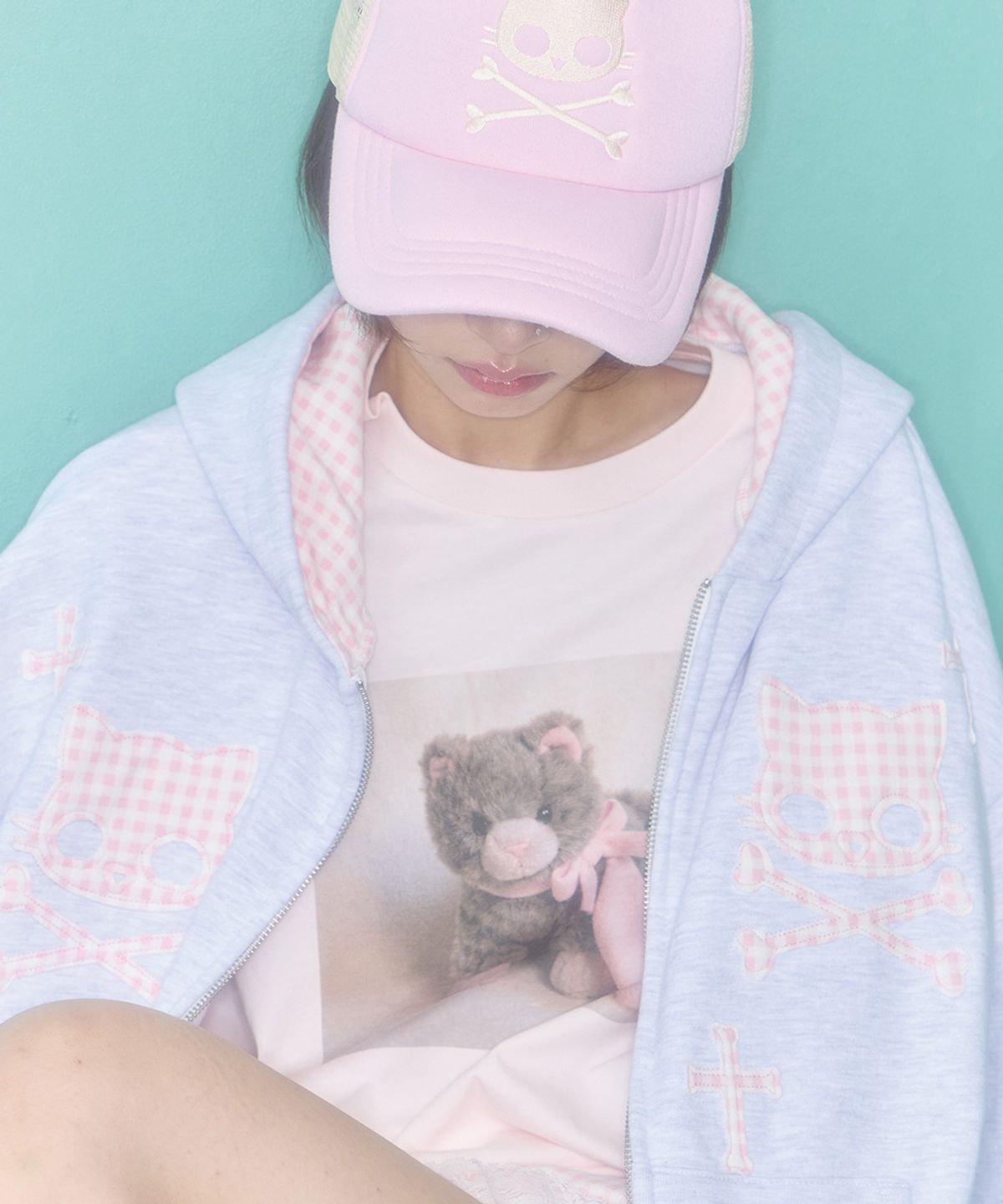 샤키리(SHAKIRI) 베이비 키리 박시 티셔츠 (핑크)