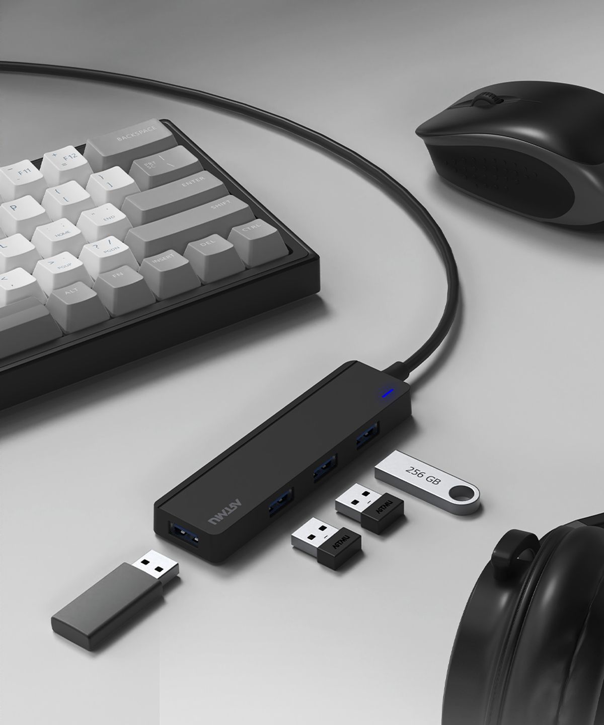 아트뮤(ARTMU) USB A타입 4포트 5Gbps 멀티 허브 1.5m BH110