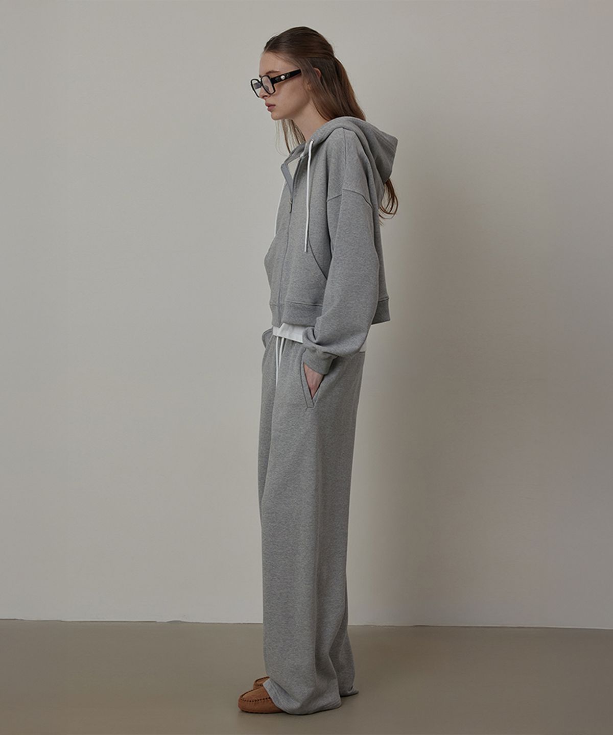 퀸스래빗(Q'SRB) Daily Cotton Jersey Hood Zip-up