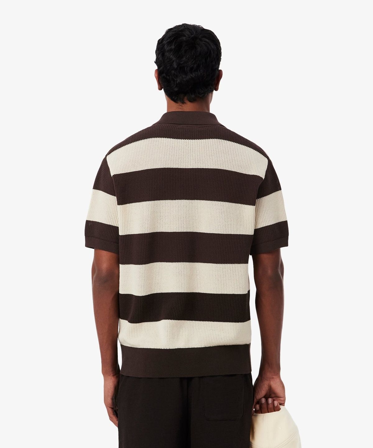 라코스테(LACOSTE) 남성 볼드 스트라이프 반팔 폴로 스웨터 AH2561-56G 4I9