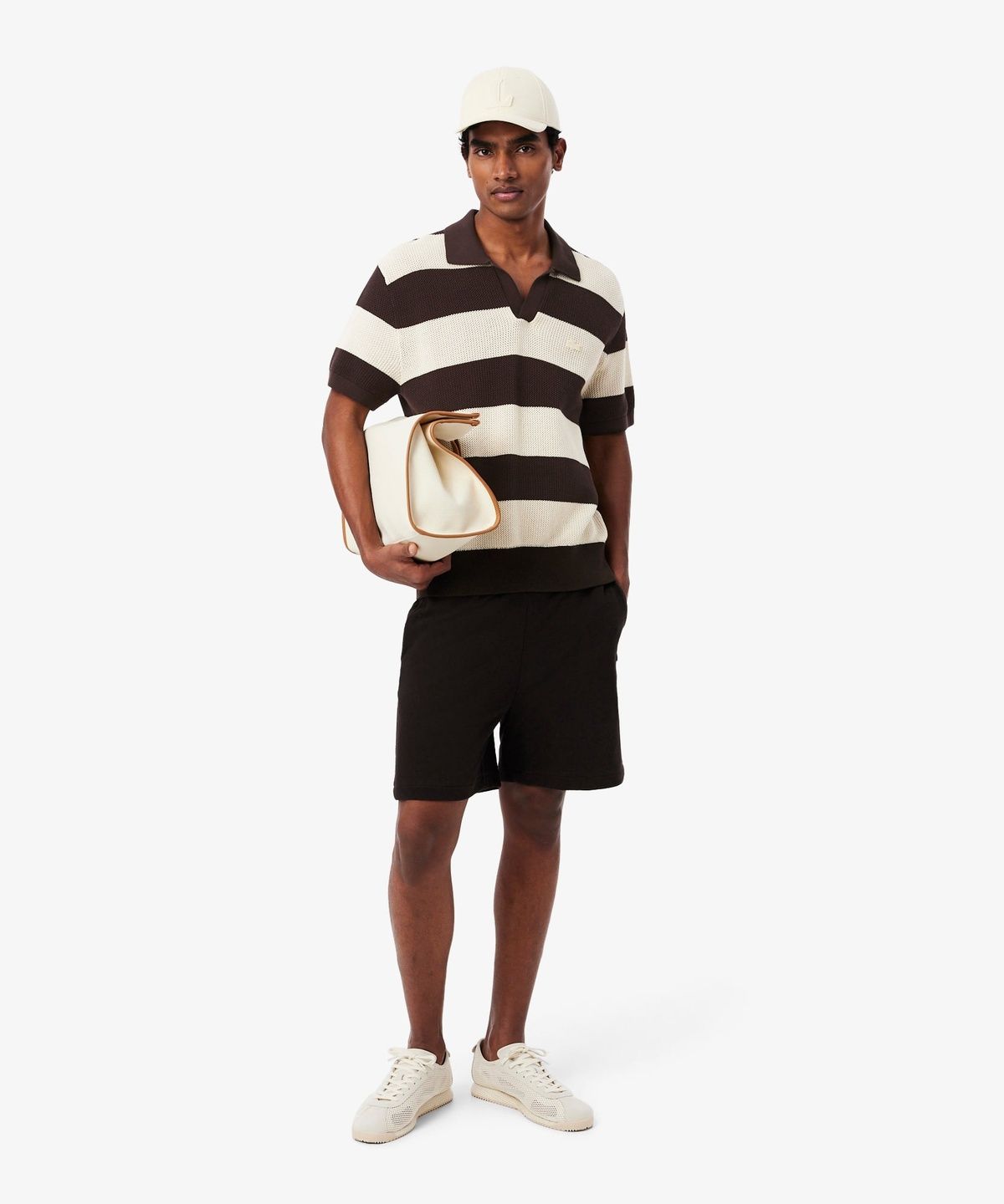 라코스테(LACOSTE) 남성 볼드 스트라이프 반팔 폴로 스웨터 AH2561-56G 4I9