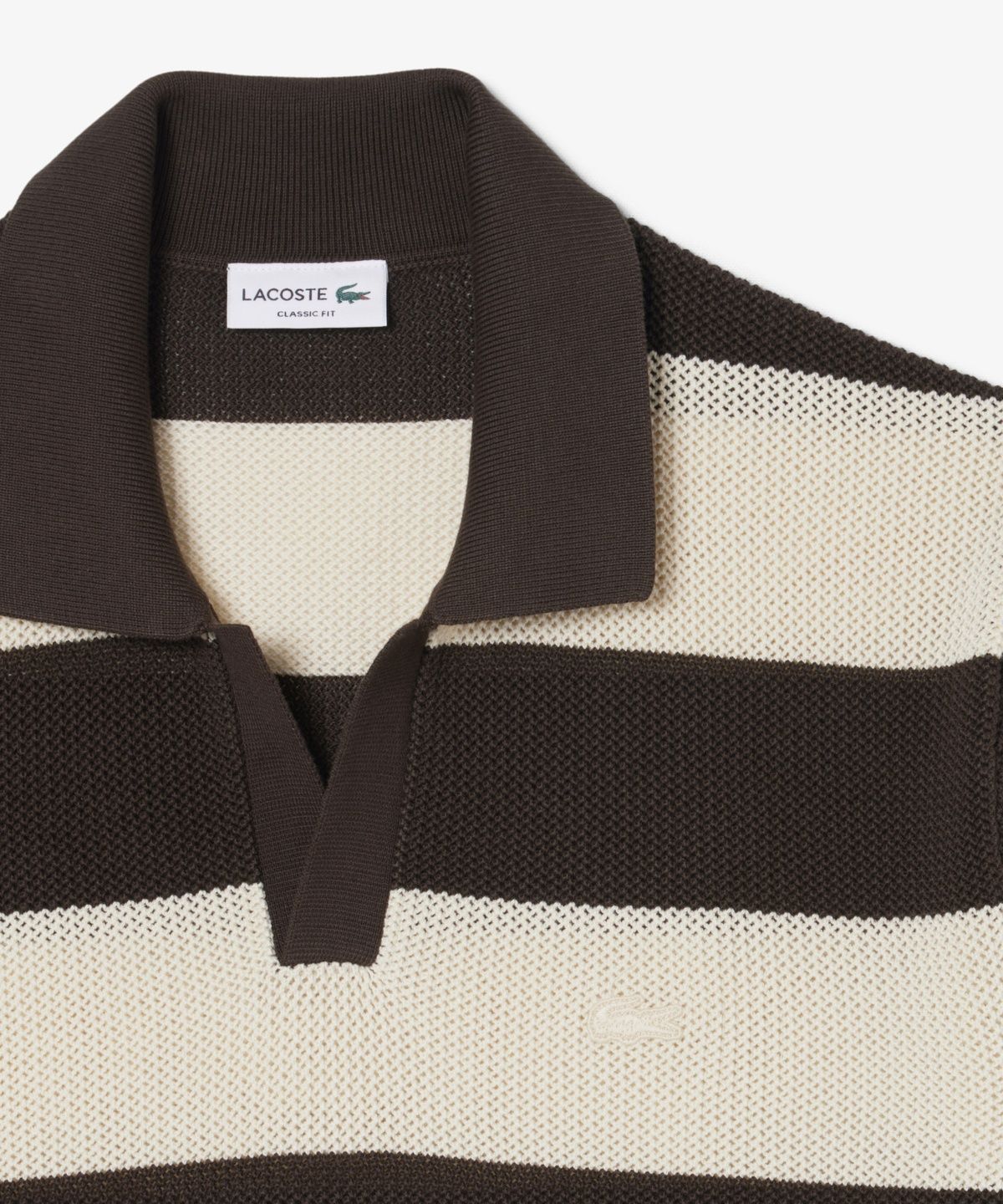 라코스테(LACOSTE) 남성 볼드 스트라이프 반팔 폴로 스웨터 AH2561-56G 4I9