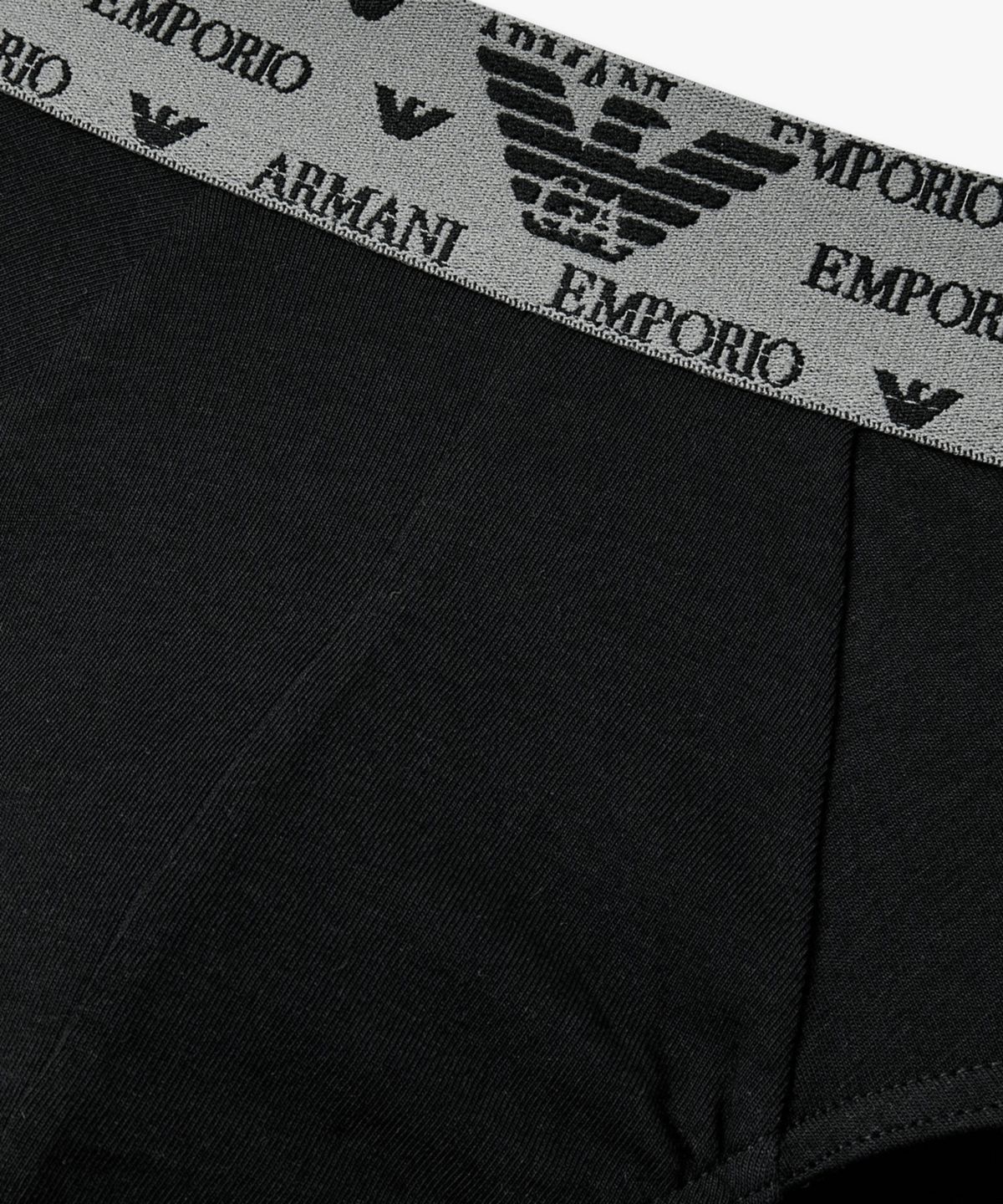 엠포리오 아르마니 언더웨어(EMPORIO ARMANI UNDERWEAR) 남성 패턴드 텍스처 로고 브리프_블랙 0816111033