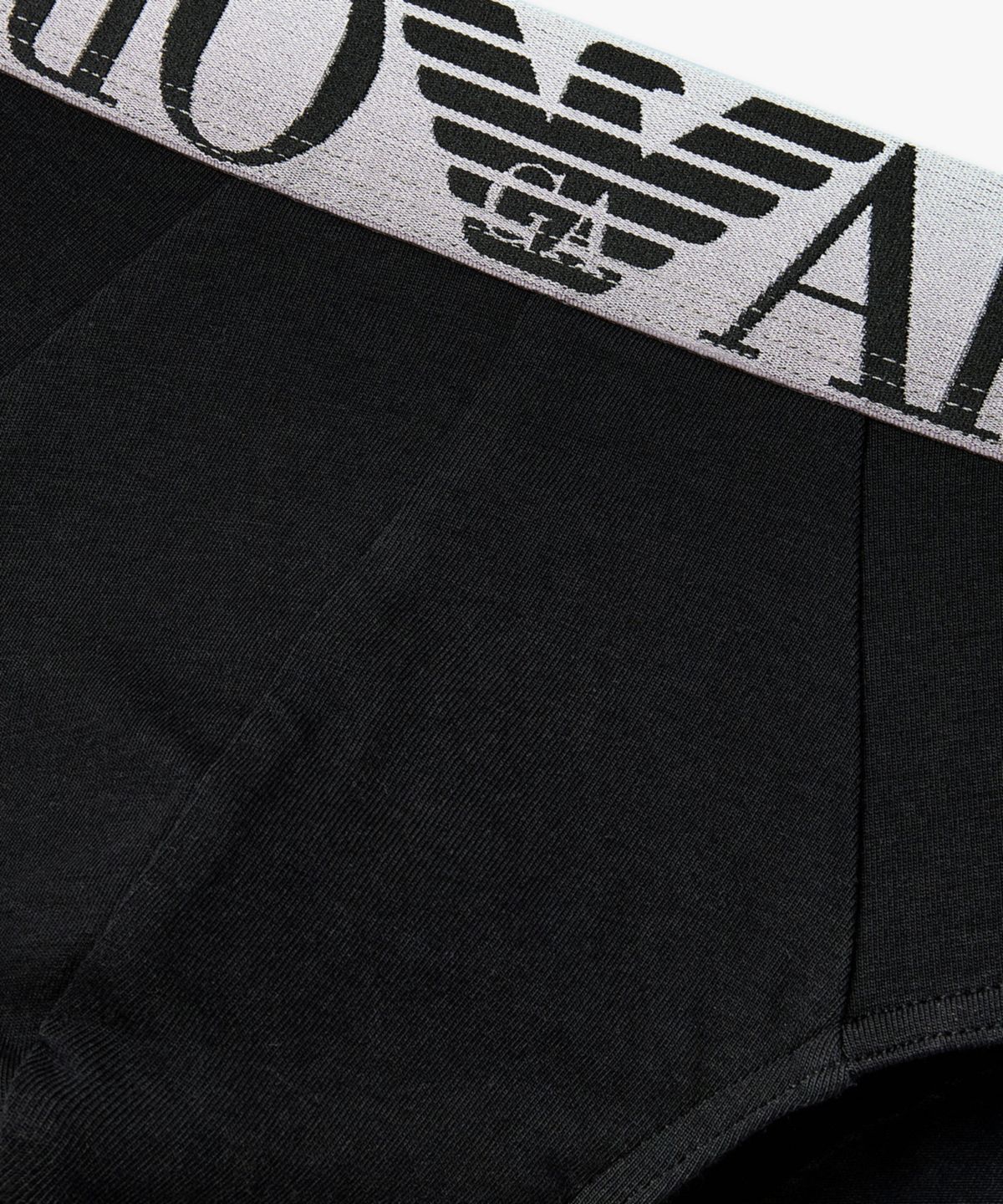 엠포리오 아르마니 언더웨어(EMPORIO ARMANI UNDERWEAR) 남성 그라데이션 빅 로고 브리프_블랙 0816111015