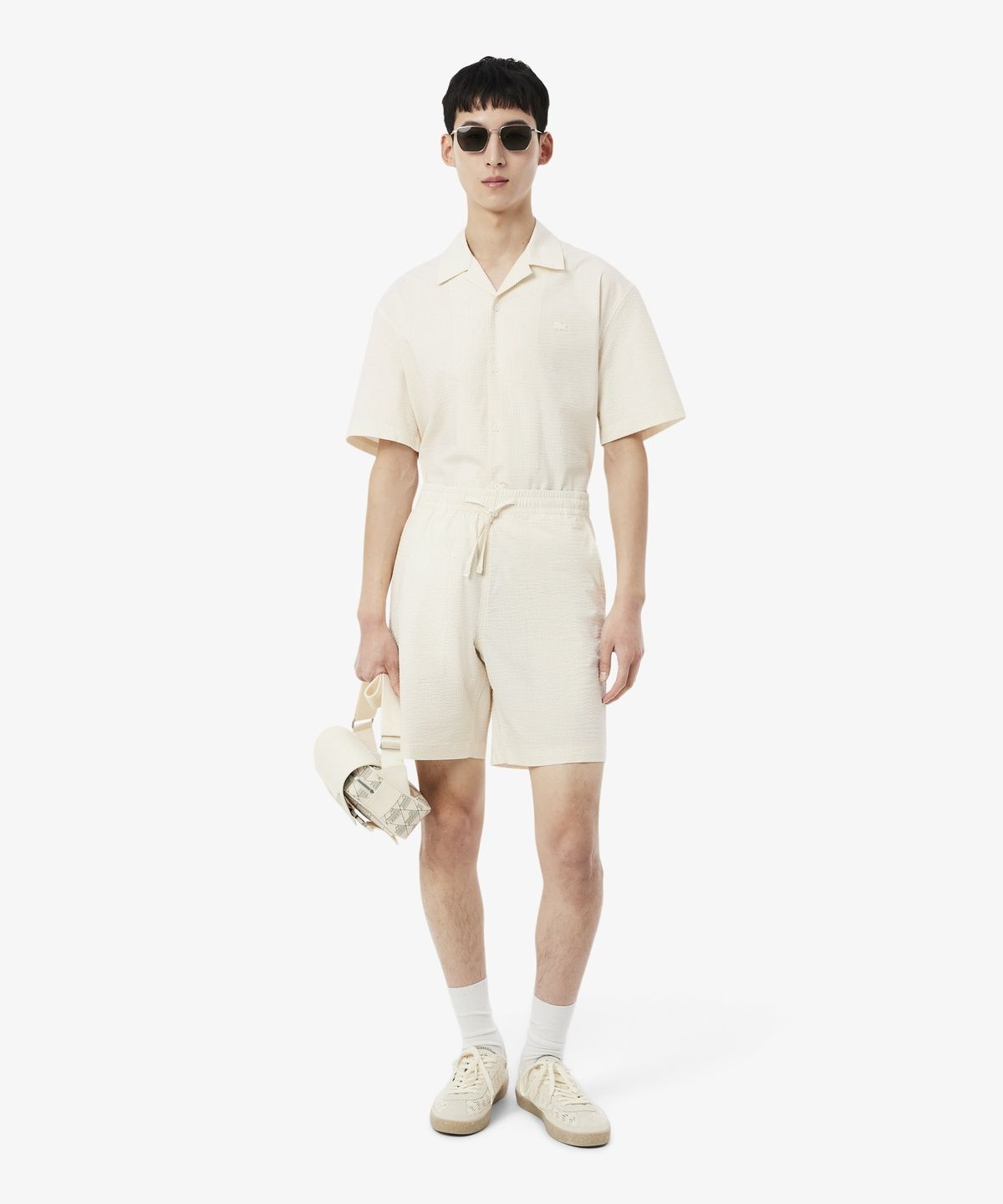 라코스테(LACOSTE) 남성 와플 소재 쇼츠 GH1977-56G FM0