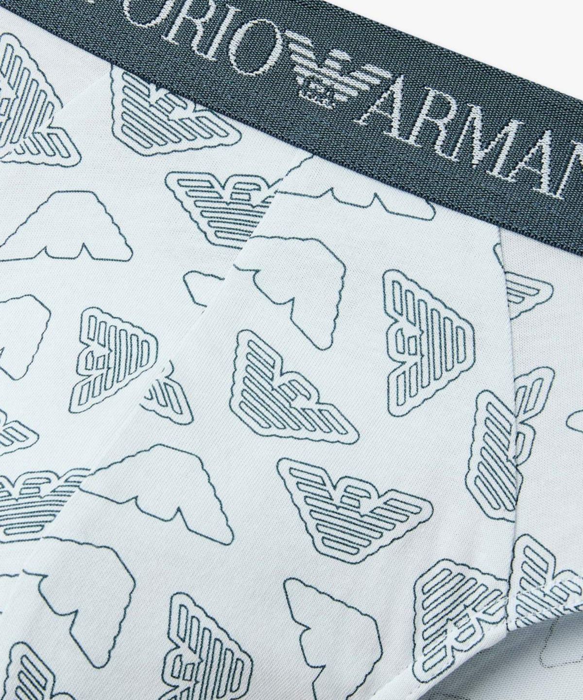 엠포리오 아르마니 언더웨어(EMPORIO ARMANI UNDERWEAR) 남성 아웃라인 로고 패턴 브리프_라이트 블루 08M6111306