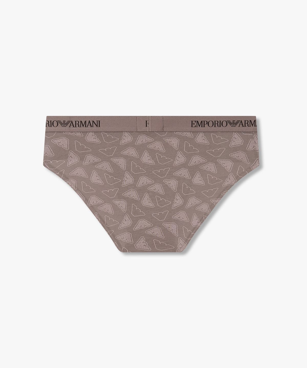 엠포리오 아르마니 언더웨어(EMPORIO ARMANI UNDERWEAR) 남성 아웃라인 로고 패턴 브리프_초코 08M6111303