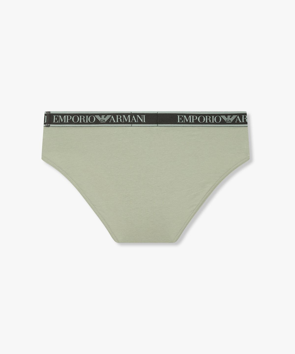 엠포리오 아르마니 언더웨어(EMPORIO ARMANI UNDERWEAR) 남성 라인 트림 배색 로고 프리프_라이트 카키 08M6111316