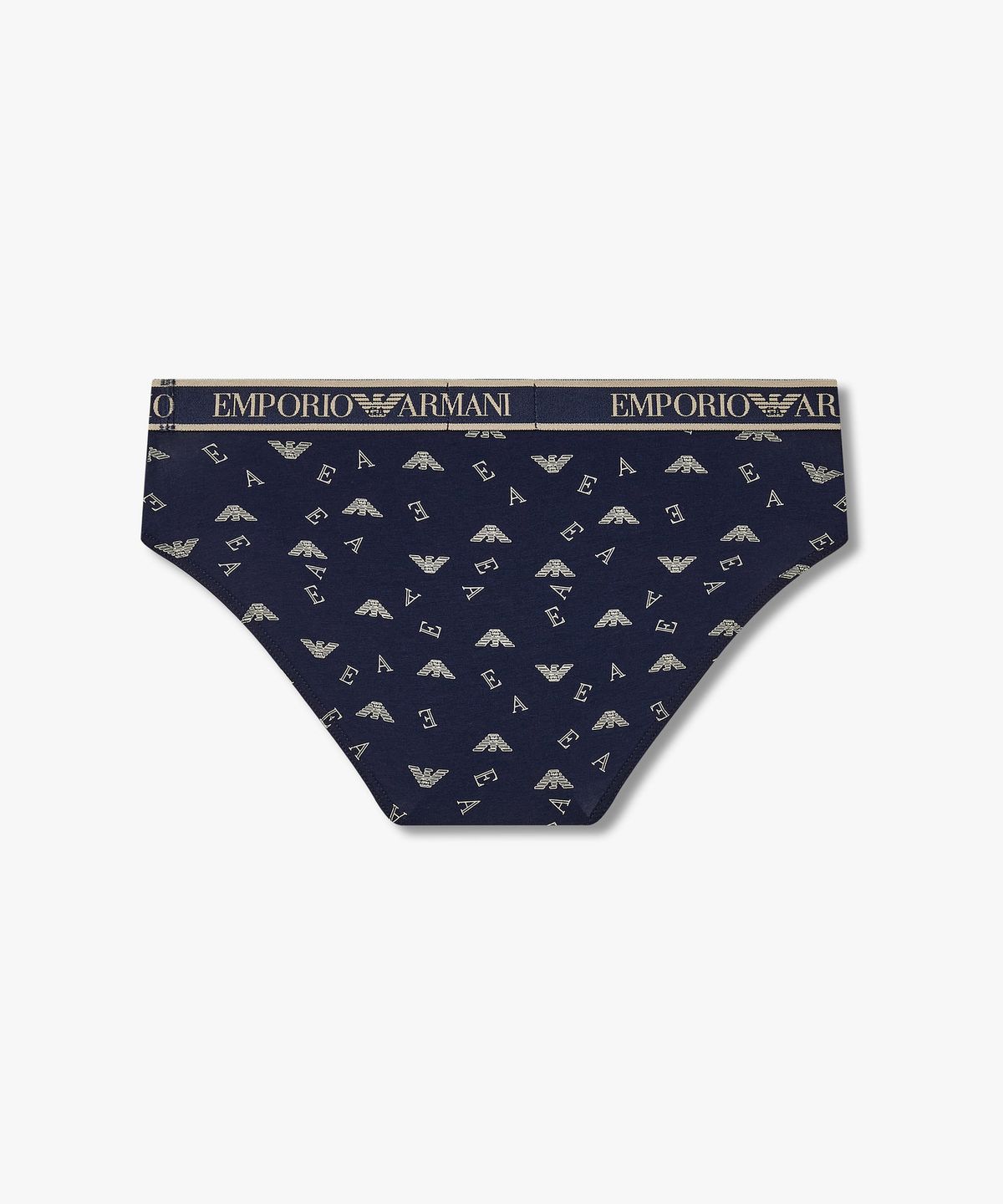 엠포리오 아르마니 언더웨어(EMPORIO ARMANI UNDERWEAR) 남성 멀티 로고 프린트 브리프_네이비 08M6111315