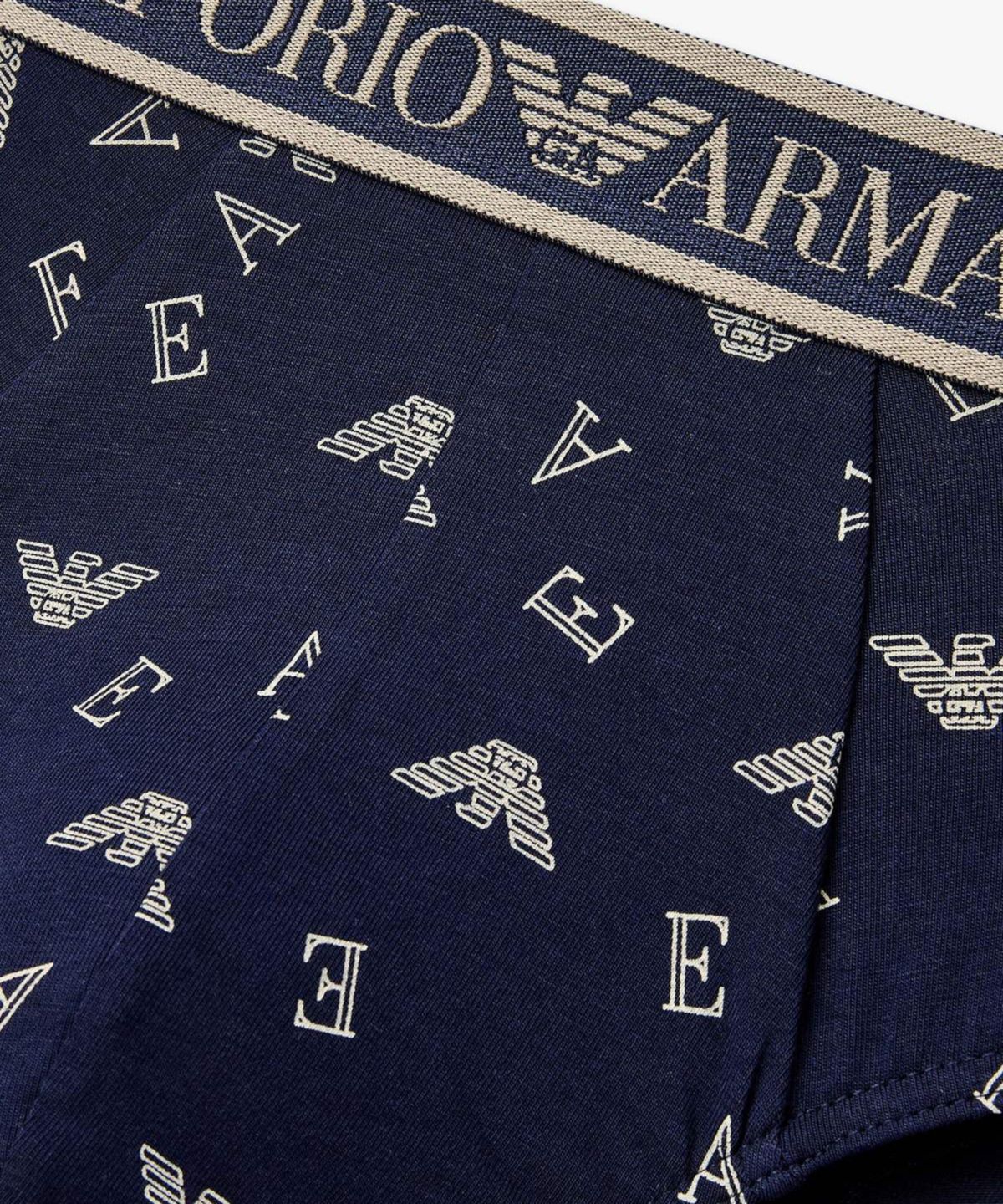 엠포리오 아르마니 언더웨어(EMPORIO ARMANI UNDERWEAR) 남성 멀티 로고 프린트 브리프_네이비 08M6111315