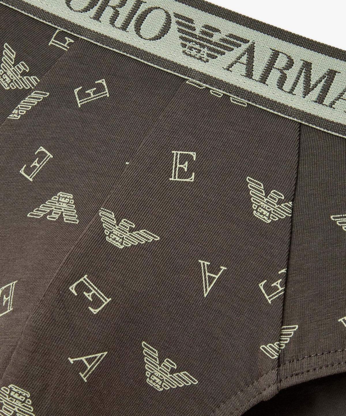 엠포리오 아르마니 언더웨어(EMPORIO ARMANI UNDERWEAR) 남성 멀티 로고 프린트 브리프_카키 브라운 08M6111318