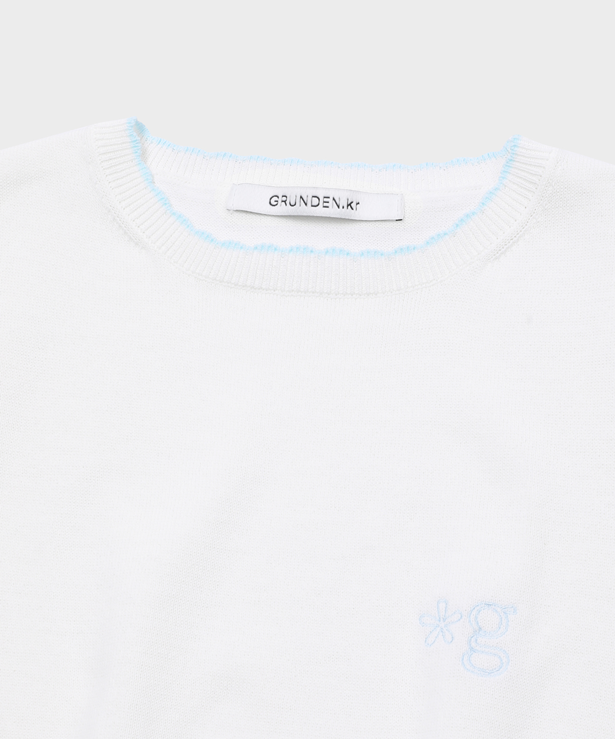 글런든(GRUNDEN) COOL COTTON KNIT TOP (WHITE)