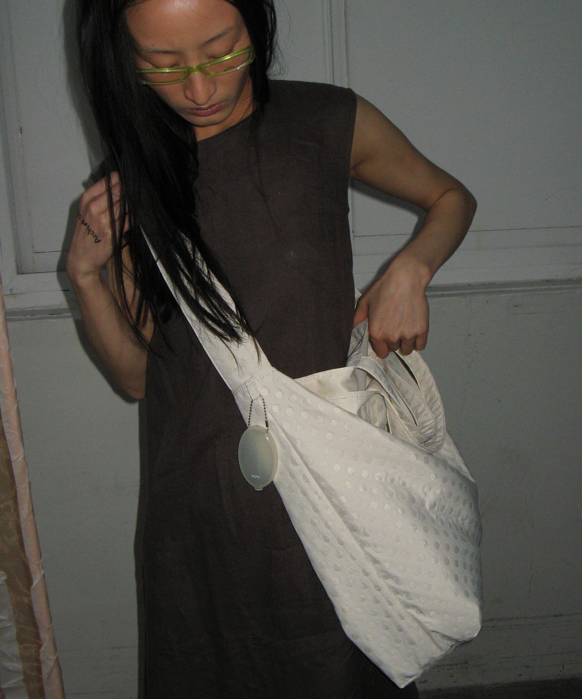 포테(POTE) [4차리오더:바로출고] 0015 3-Way Cross Bag_Dot Cream