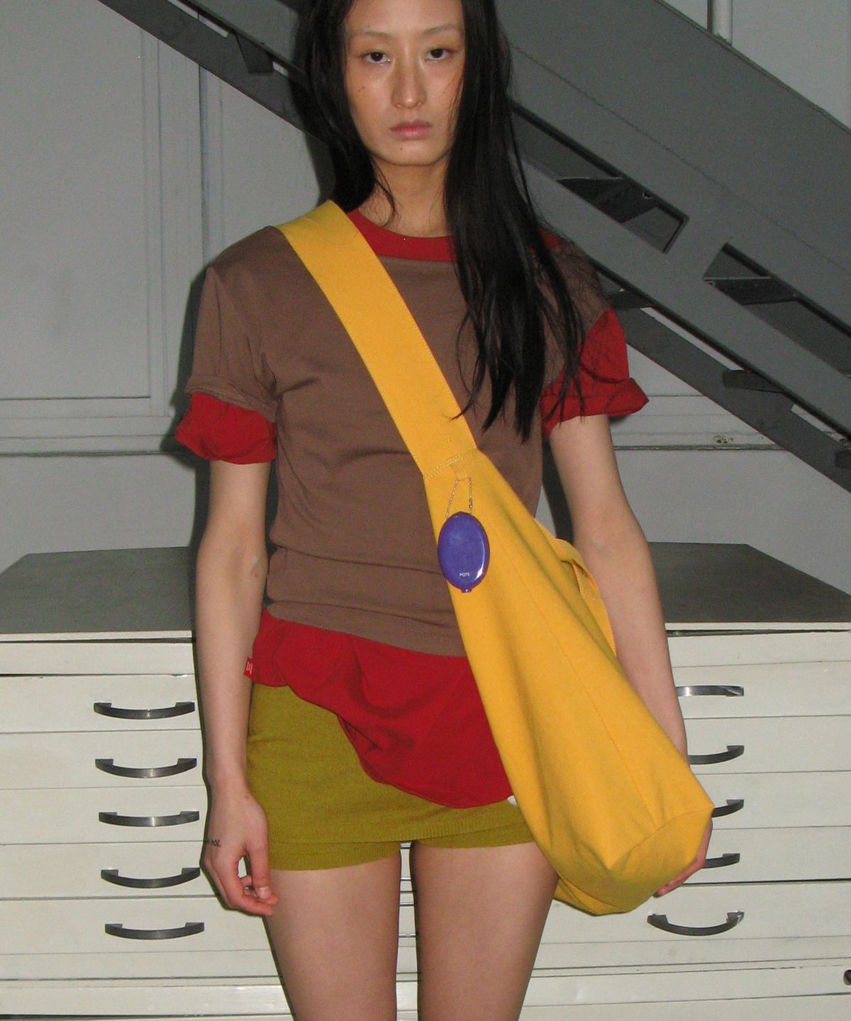 포테(POTE) 0015 3-Way Cross Bag_Tangerine