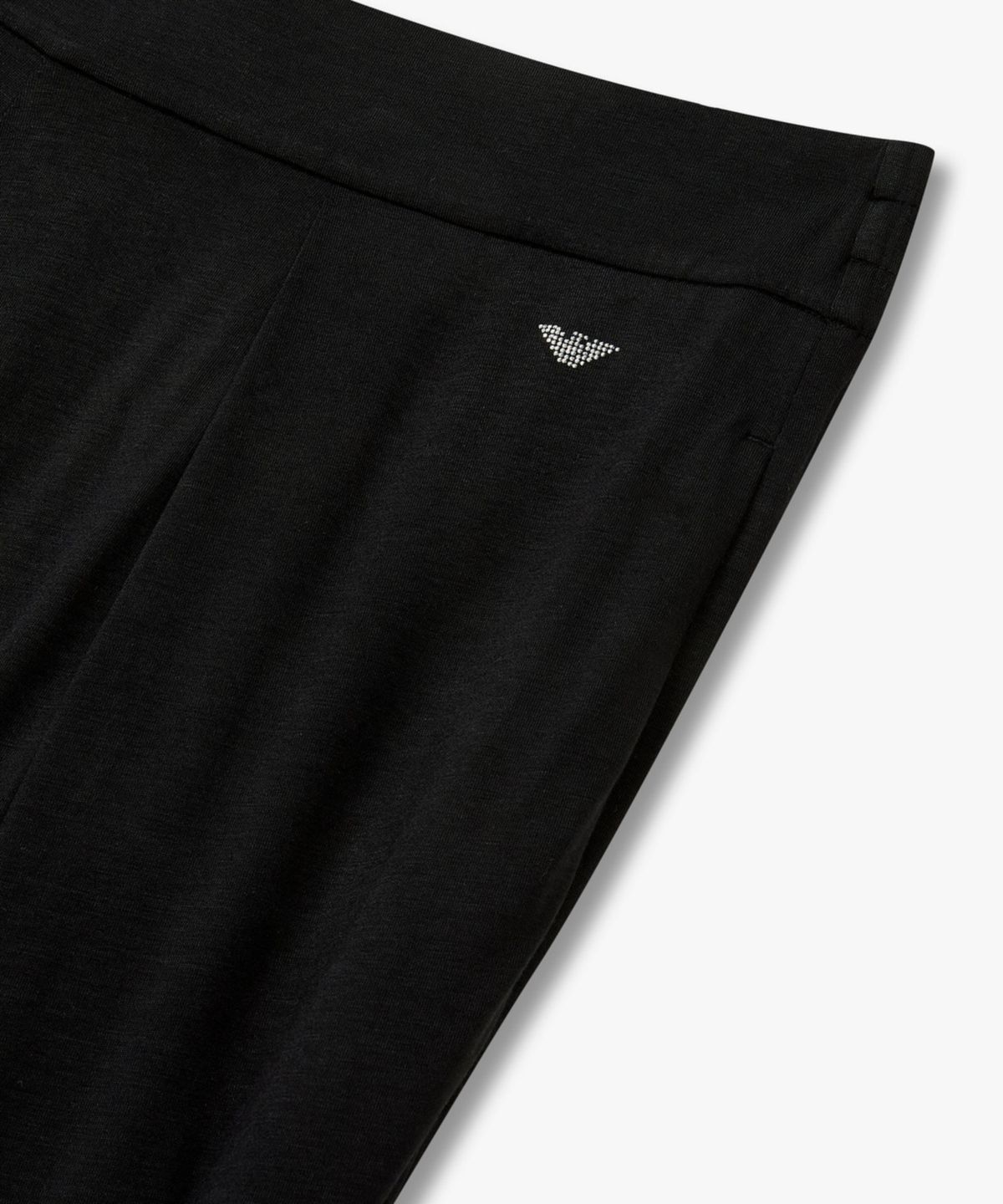 엠포리오 아르마니 언더웨어(EMPORIO ARMANI UNDERWEAR) 여성 스트레치 루즈 핏 라운지 팬츠_블랙 0826132502