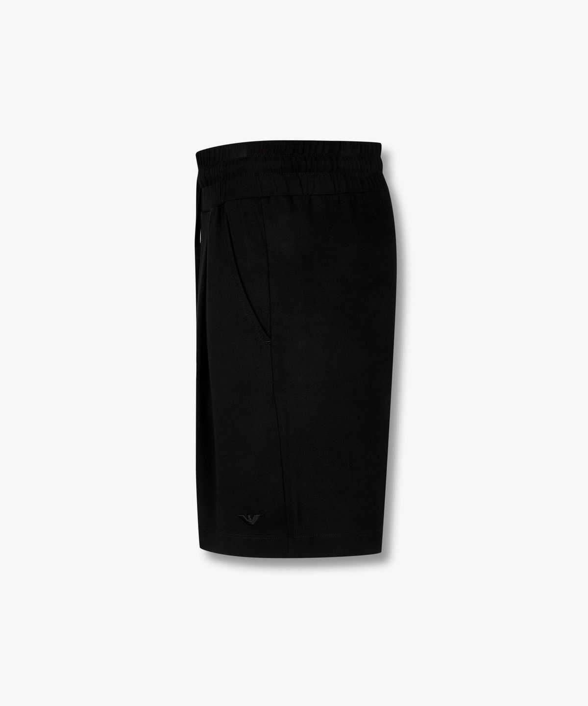 엠포리오 아르마니 언더웨어(EMPORIO ARMANI UNDERWEAR) 여성 원 턱 스트레치 라운지 쇼츠_블랙 0826131507