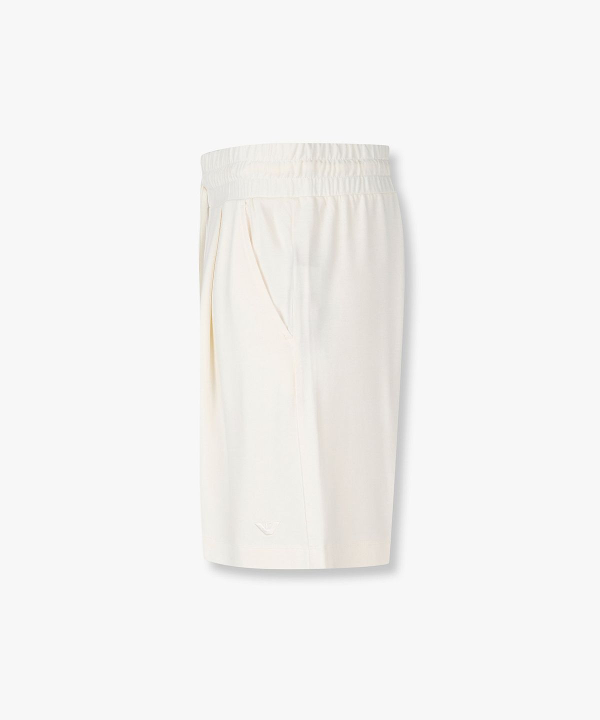 엠포리오 아르마니 언더웨어(EMPORIO ARMANI UNDERWEAR) 여성 원 턱 스트레치 라운지 쇼츠_아이보리 0826131506