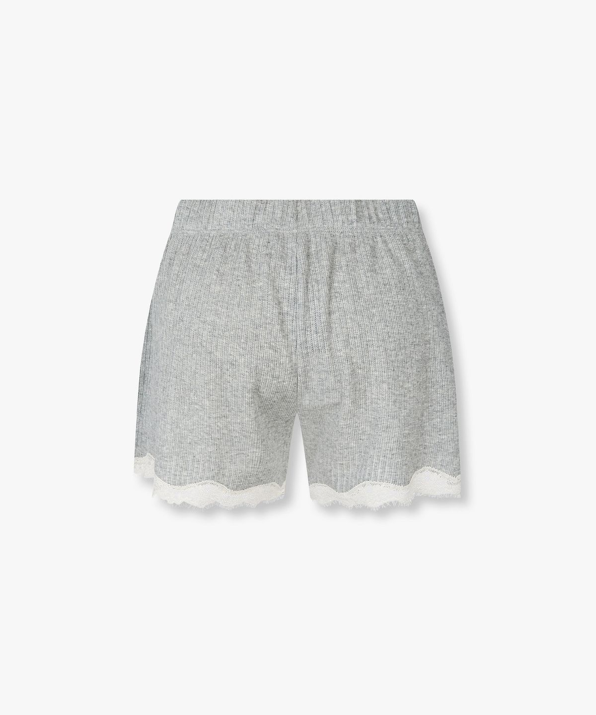 엠포리오 아르마니 언더웨어(EMPORIO ARMANI UNDERWEAR) 여성 레이스 패치 헴 라운지 쇼츠_멜란지 그레이 0826131503