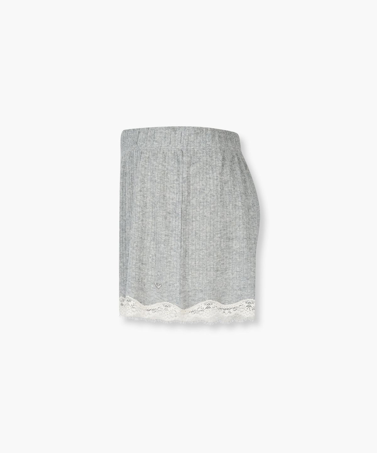 엠포리오 아르마니 언더웨어(EMPORIO ARMANI UNDERWEAR) 여성 레이스 패치 헴 라운지 쇼츠_멜란지 그레이 0826131503