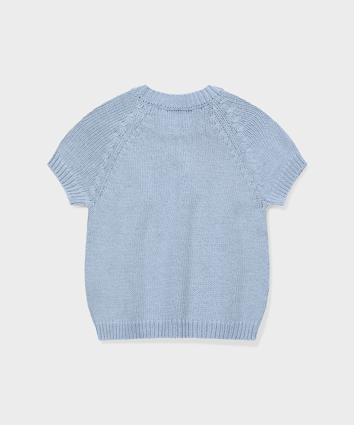 글런든(GRUNDEN) PLUMP SHORT-SLEEVE KNIT SWEATER (LIGHT BLUE)