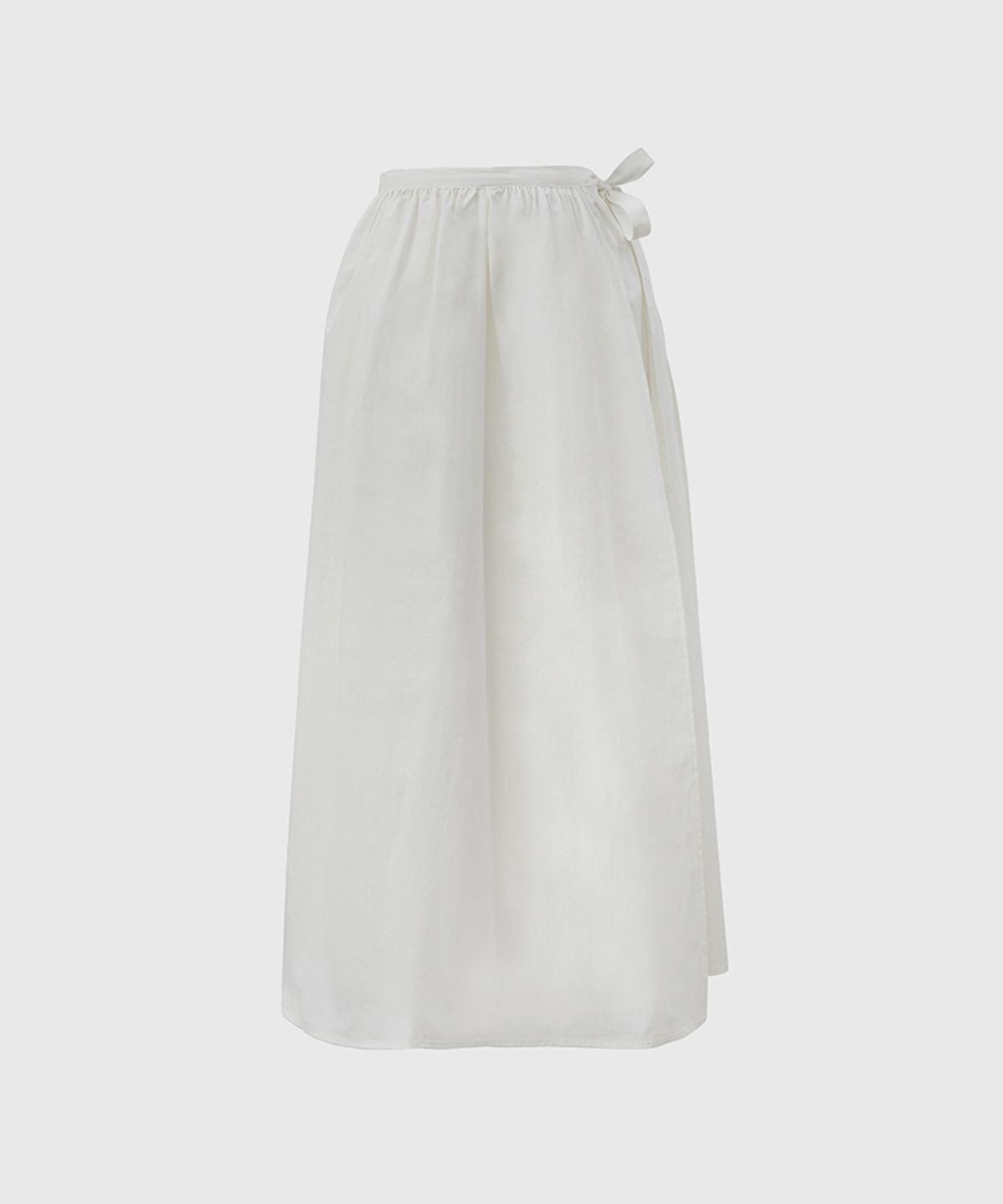 퀸스래빗(Q'SRB) Getter Cotton Poplin Midi Wrap Skirt