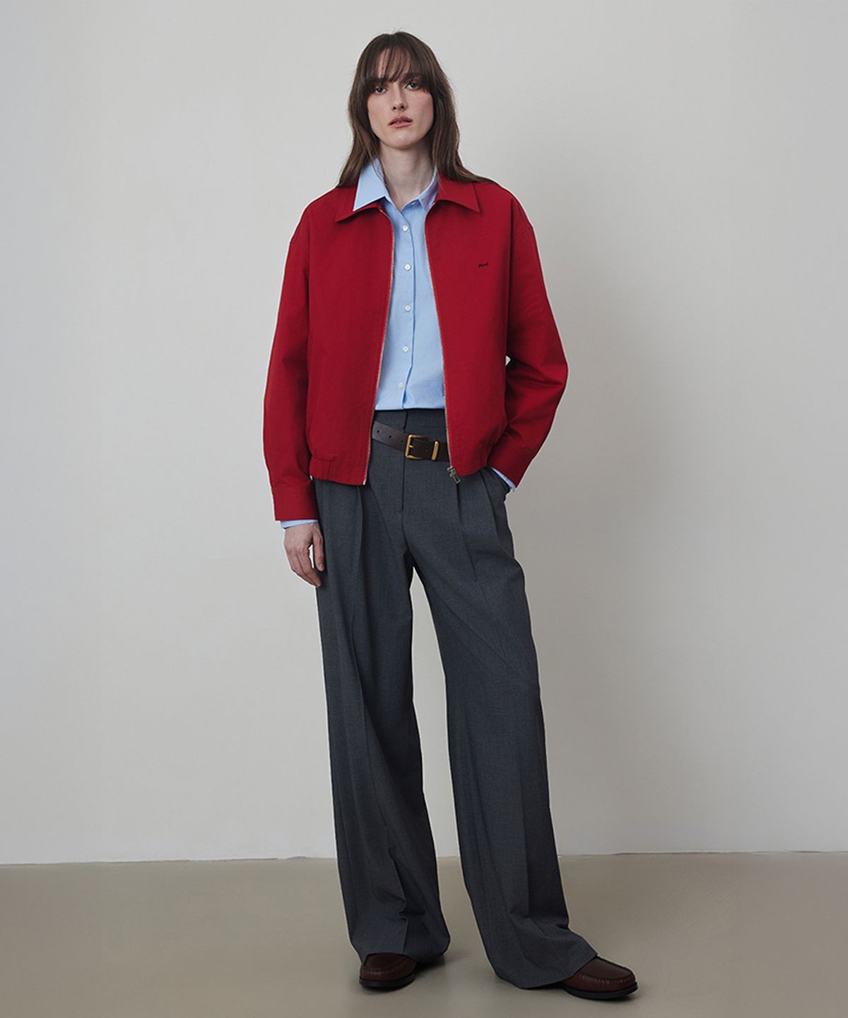 퀸스래빗(Q'SRB) Spring Back Banding Two-Tuck Slacks Trouser_Pants