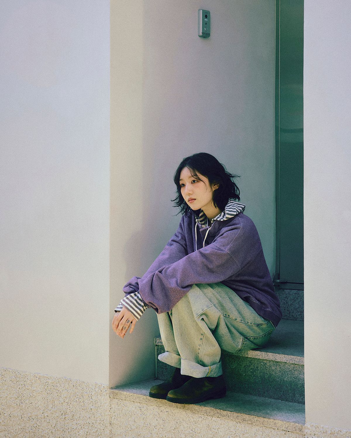 카락터(KARACTOR) [OATSLIFE] Milk foam pullover / Plum ash