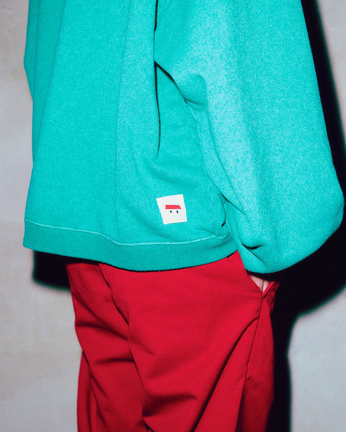 카락터(KARACTOR) [OATSLIFE] Milk foam pullover / Emerald