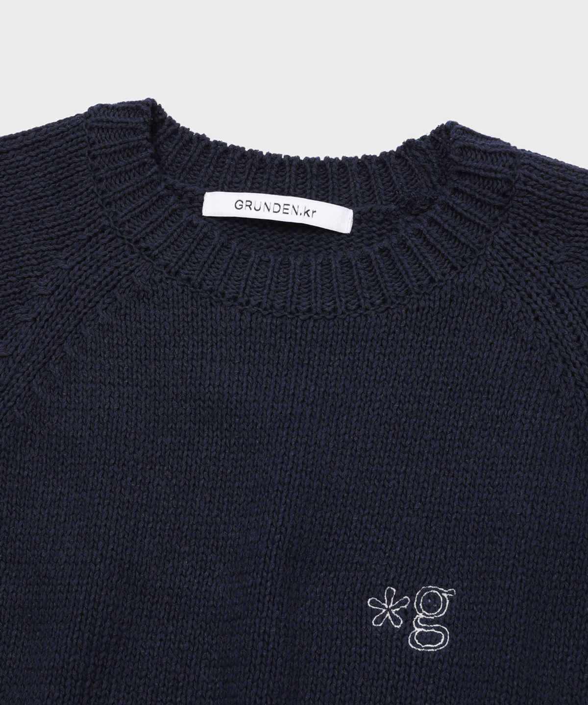 글런든(GRUNDEN) PLUMP SHORT-SLEEVE KNIT SWEATER (INK NAVY)