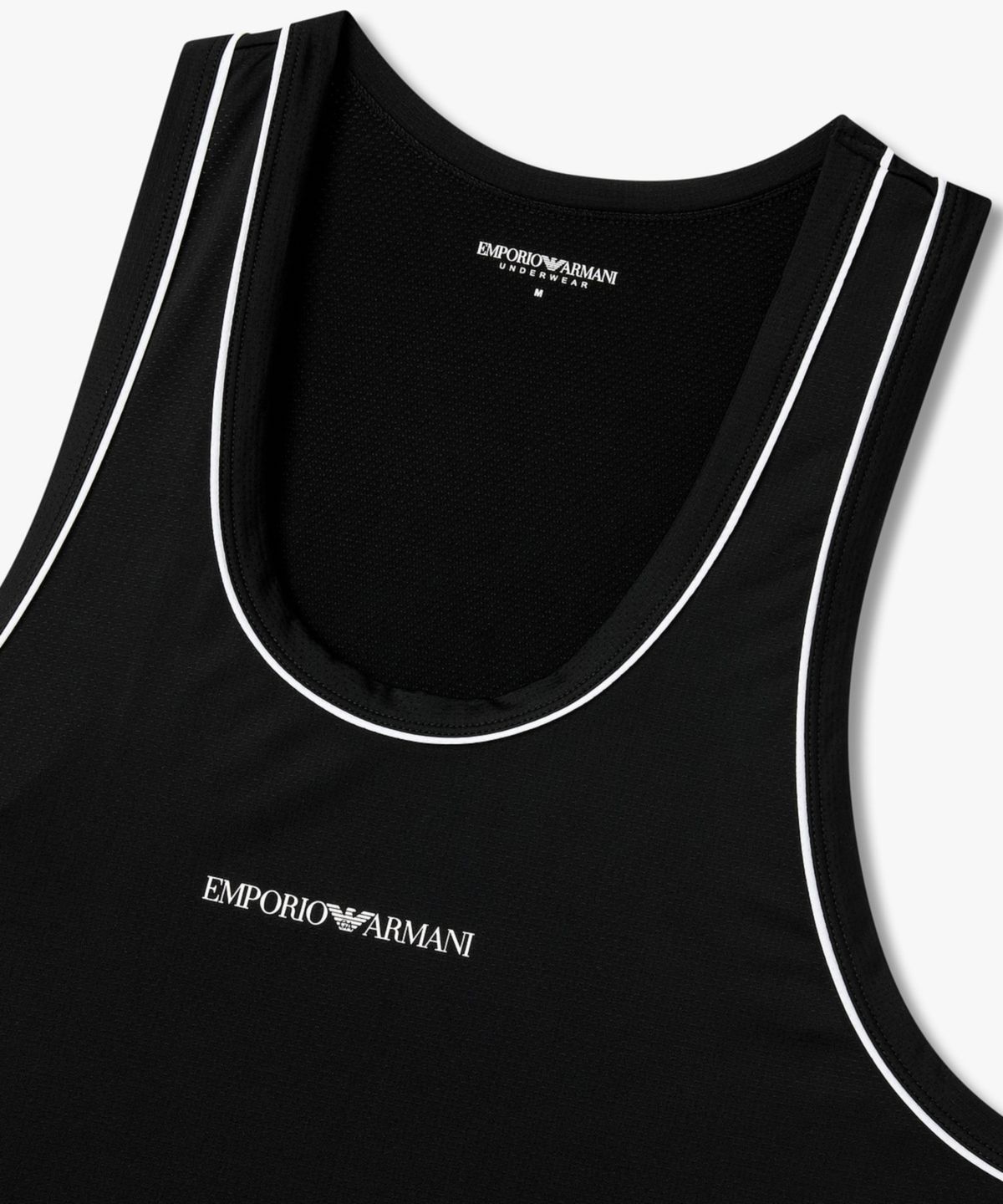 엠포리오 아르마니 언더웨어(EMPORIO ARMANI UNDERWEAR) 남성 핀홀 벤트 라운지 탱크탑_블랙 0816113005