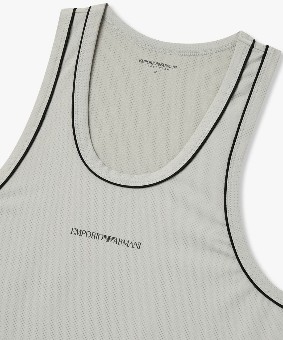 엠포리오 아르마니 언더웨어(EMPORIO ARMANI UNDERWEAR) 남성 핀홀 벤트 라운지 탱크탑_스틸그레이 0816113004