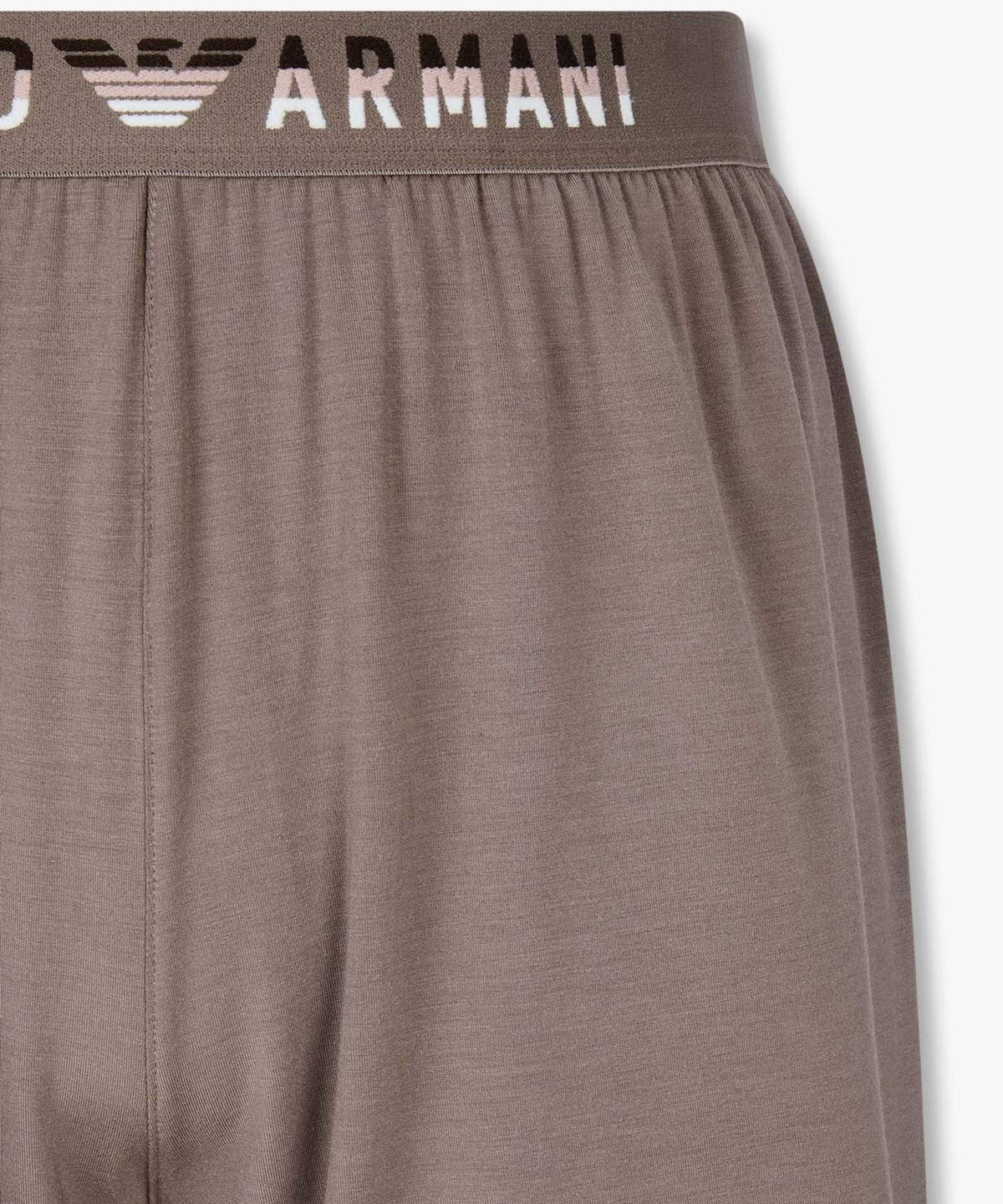 엠포리오 아르마니 언더웨어(EMPORIO ARMANI UNDERWEAR) 남성 자카드 로고 소프트 라운지 쇼츠_초코 0816131029