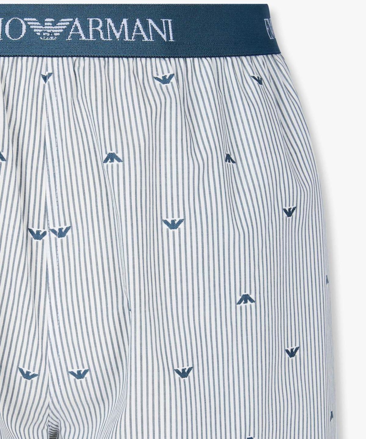 엠포리오 아르마니 언더웨어(EMPORIO ARMANI UNDERWEAR) 남성 이글 로고 패턴 라운지 팬츠_아쿠아스모크 0816132008