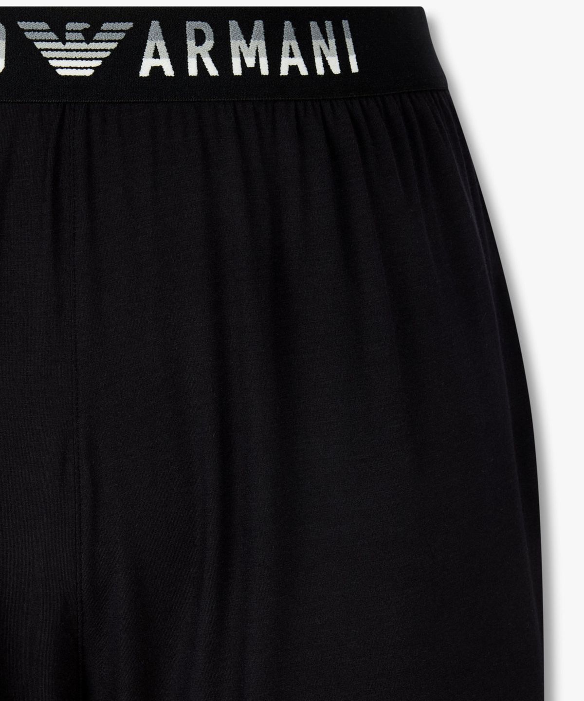 엠포리오 아르마니 언더웨어(EMPORIO ARMANI UNDERWEAR) 남성 자카드 로고 소프트 라운지 쇼츠_블랙 0816131031