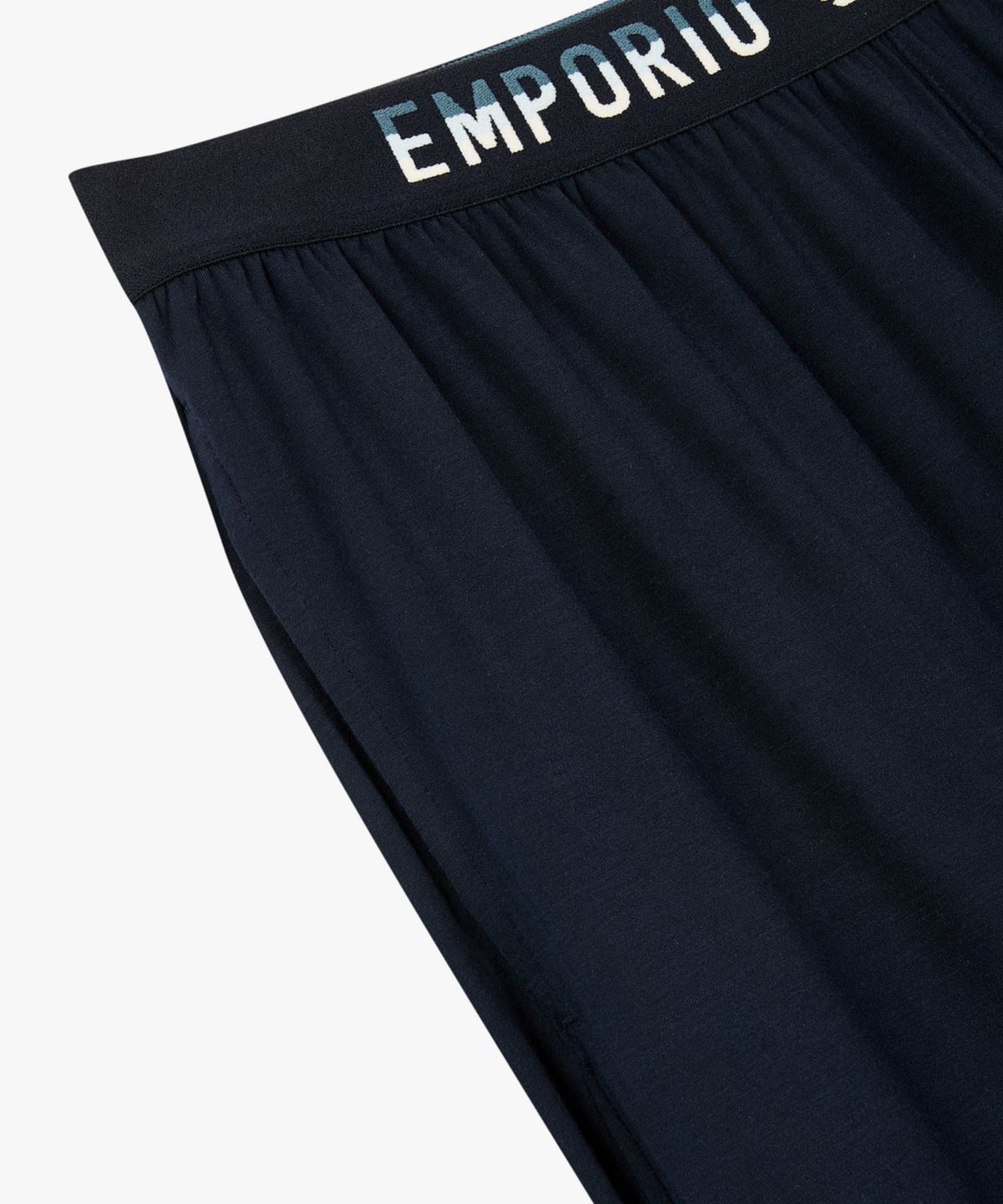 엠포리오 아르마니 언더웨어(EMPORIO ARMANI UNDERWEAR) 남성 자카드 로고 소프트 라운지 쇼츠_네이비 0816131030