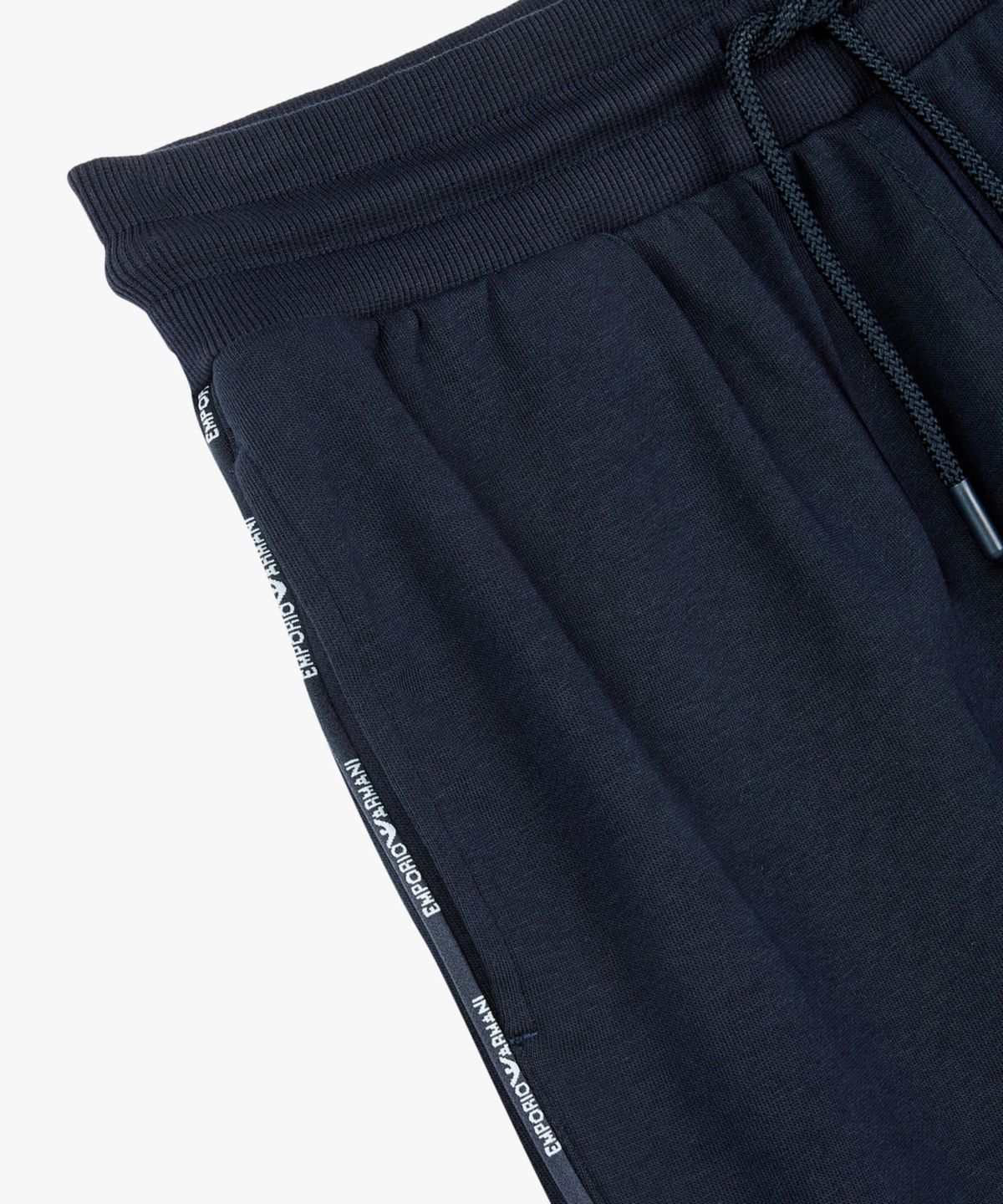 엠포리오 아르마니 언더웨어(EMPORIO ARMANI UNDERWEAR) 남성 로고 트림  밴딩 라운지 쇼츠_네이비 0816131003