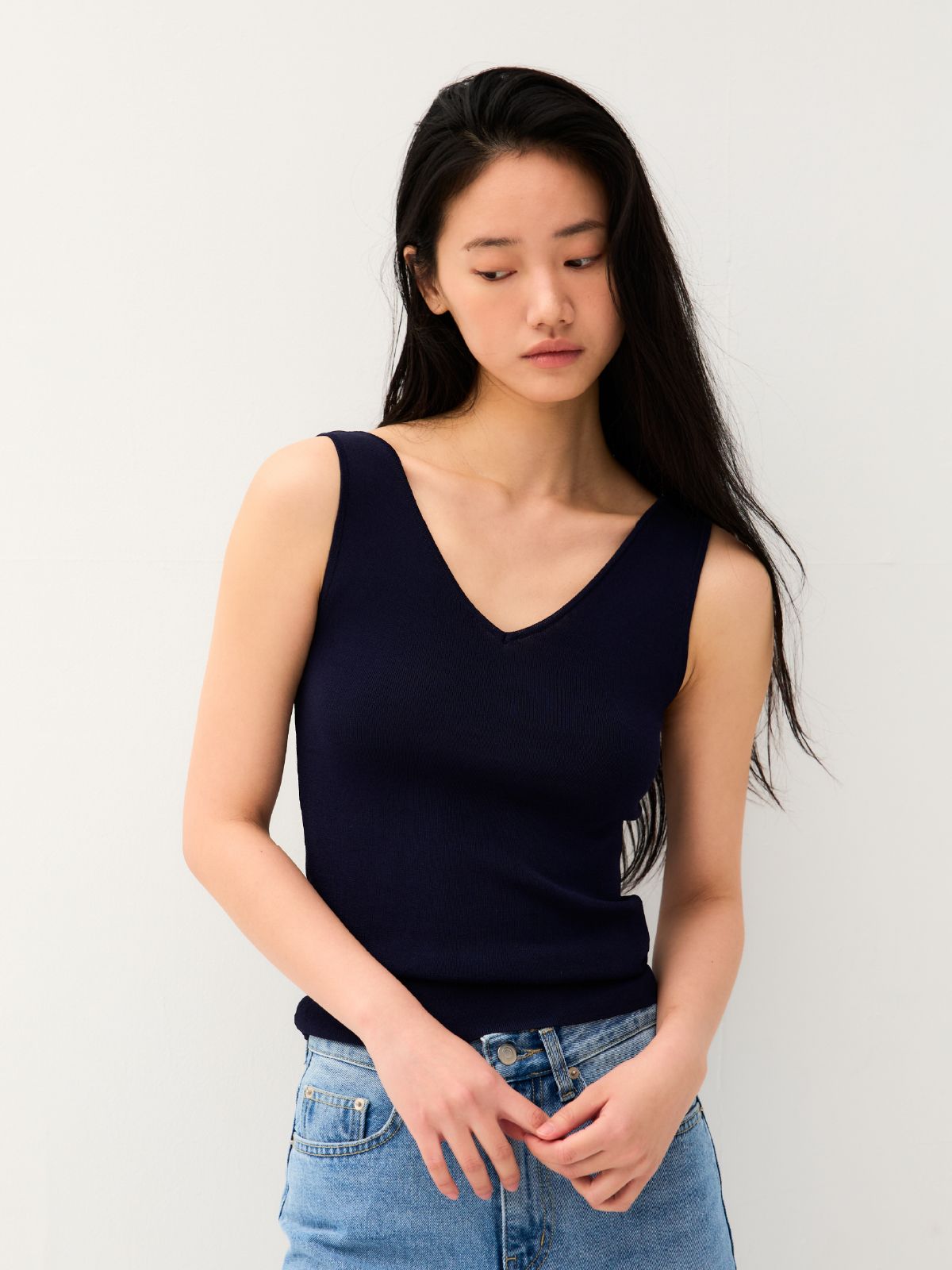안토메(ANTOME) 르네 투웨이 슬리브리스 (네이비)