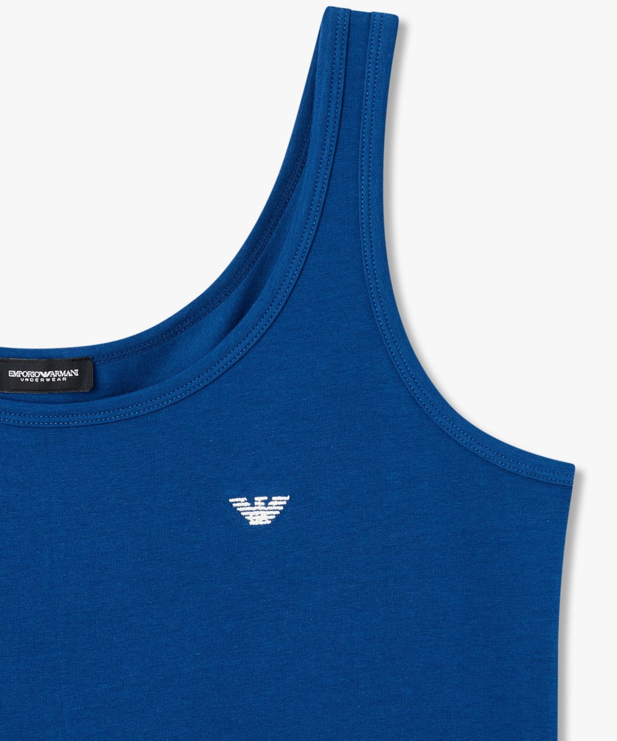 엠포리오 아르마니 언더웨어(EMPORIO ARMANI UNDERWEAR) 여성 스트레치 슬리브리스 라운지 드레스_블루 0826119501