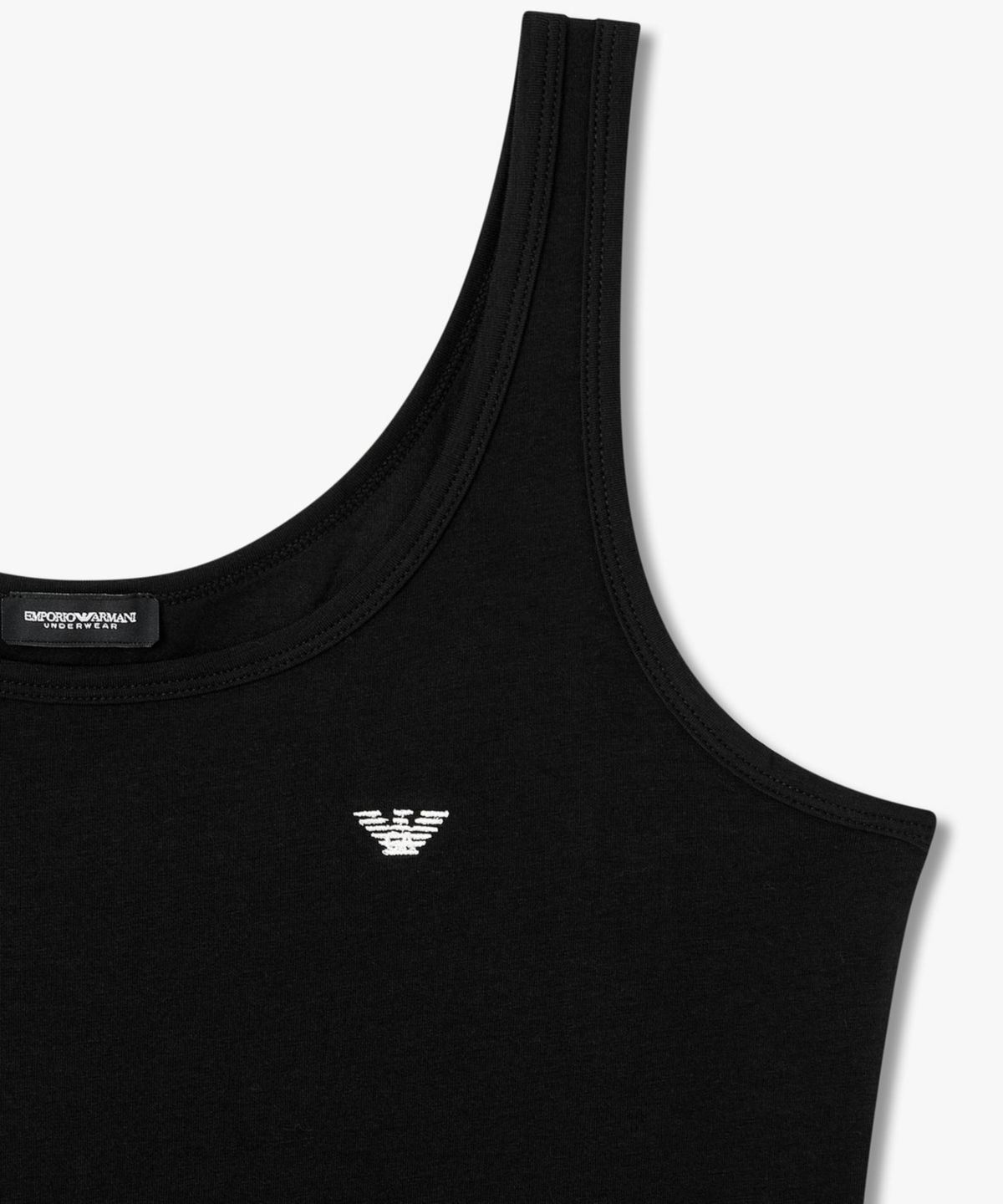 엠포리오 아르마니 언더웨어(EMPORIO ARMANI UNDERWEAR) 여성 스트레치 슬리브리스 라운지 드레스_블랙 0826119502