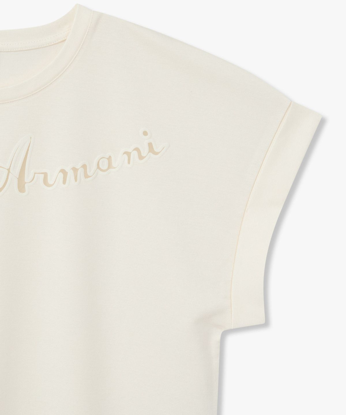 엠포리오 아르마니 언더웨어(EMPORIO ARMANI UNDERWEAR) 여성 메쉬 로고 비치웨어 티셔츠_화이트 0826134550