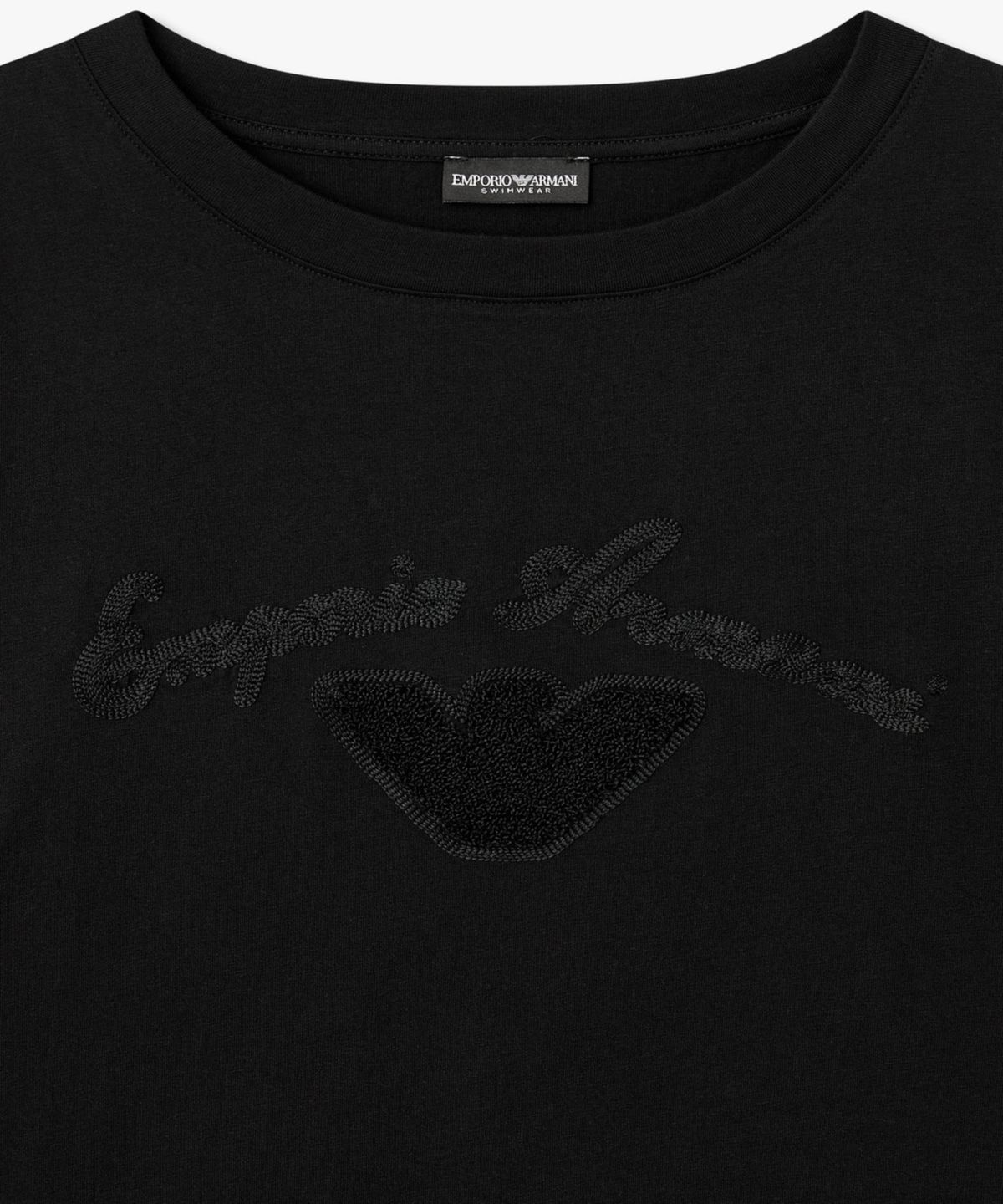 엠포리오 아르마니 언더웨어(EMPORIO ARMANI UNDERWEAR) 여성 부클레 로고 비치웨어 드레스_블랙 0826119551