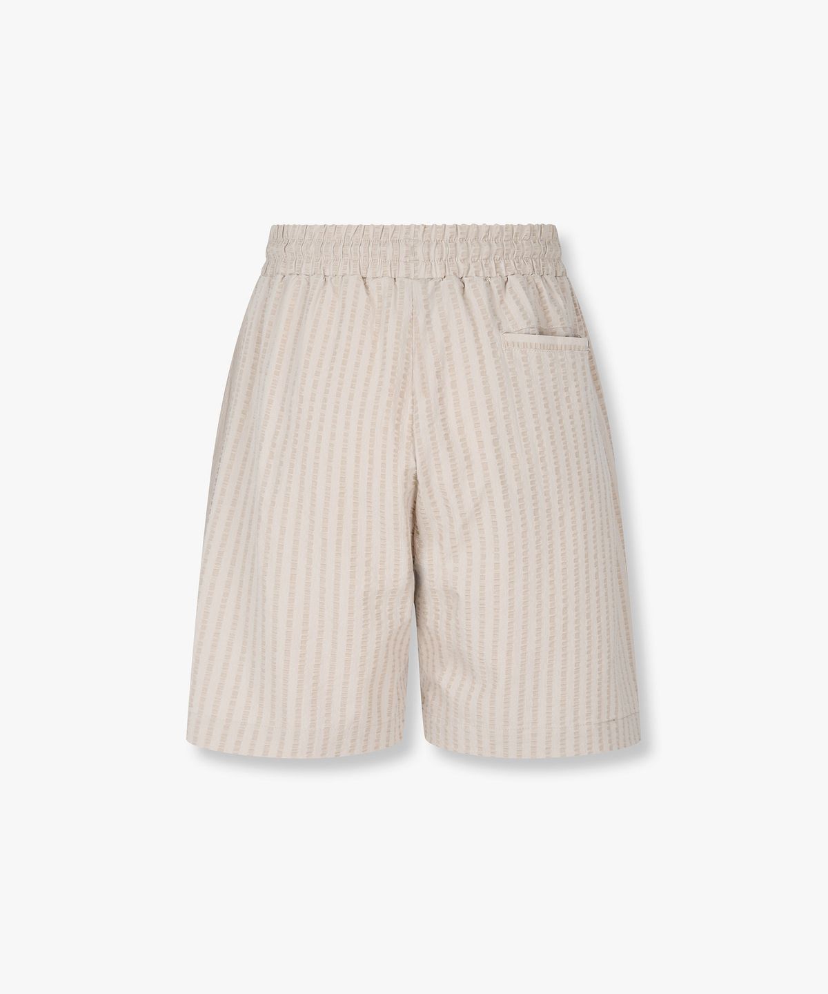 엠포리오 아르마니 언더웨어(EMPORIO ARMANI UNDERWEAR) 남성 텍스처드 스트라이프 비치웨어 쇼츠_베이지 0816121154