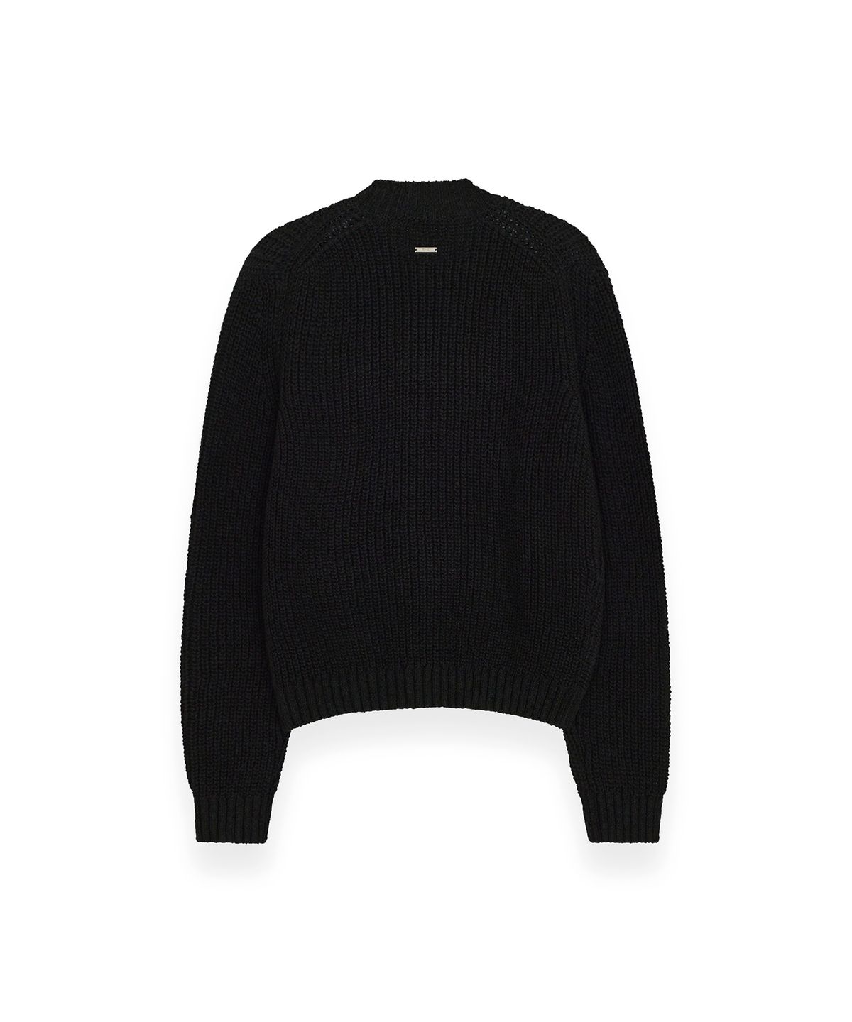 알포(R-4) R-0067 / RAW COTTON CARDIGAN(BLACK)