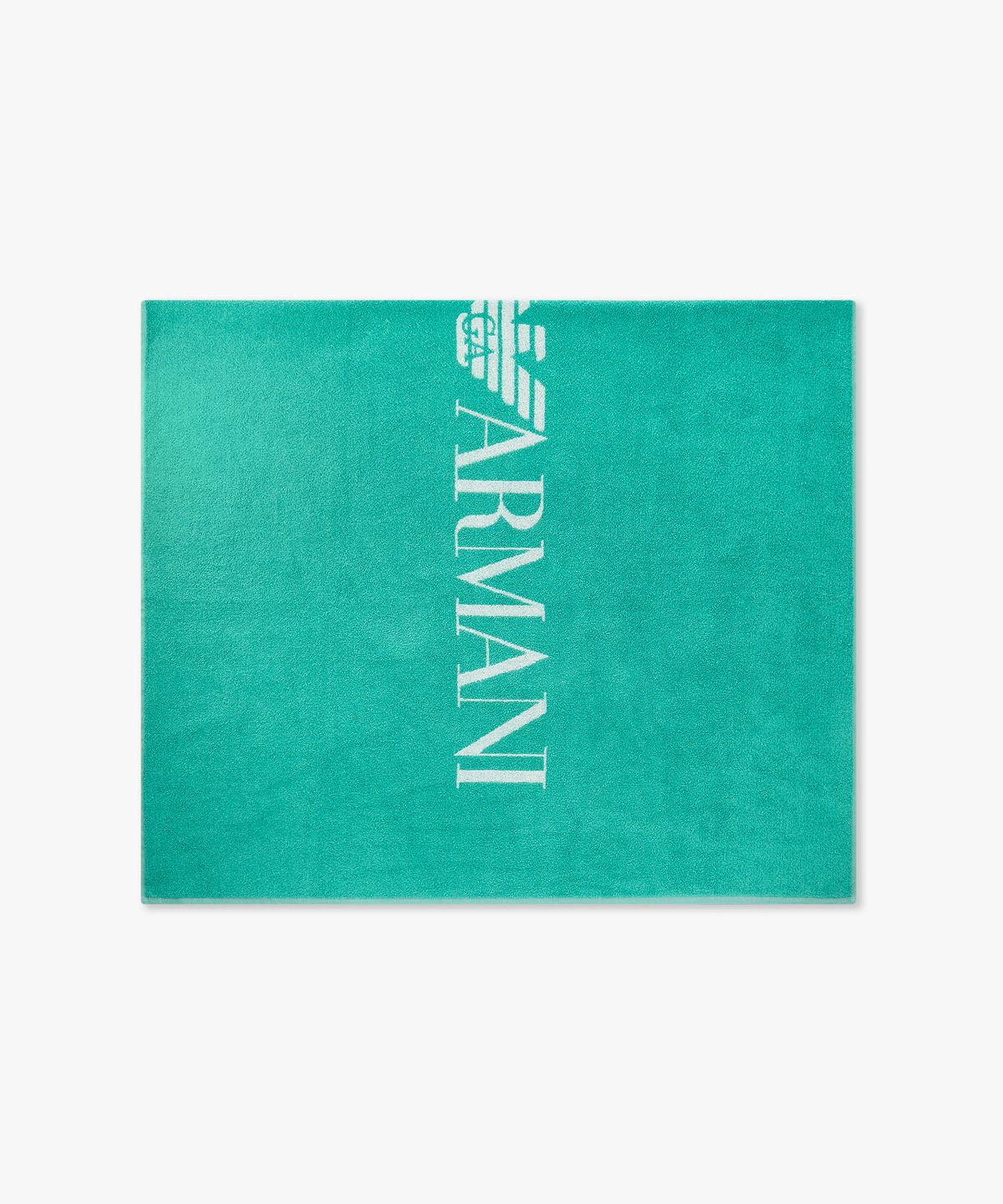 엠포리오 아르마니 언더웨어(EMPORIO ARMANI UNDERWEAR) 남성 로고 프린트 비치 타월_그린 0816124001