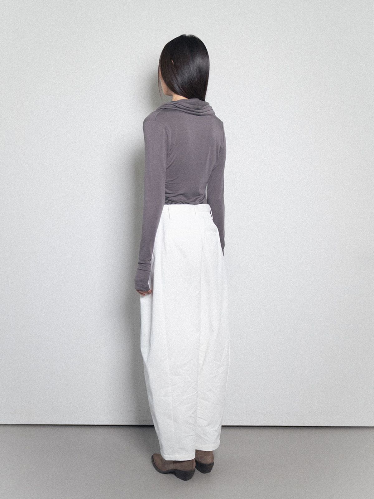 비수스(VISUS) Cotton Belted Pants_White