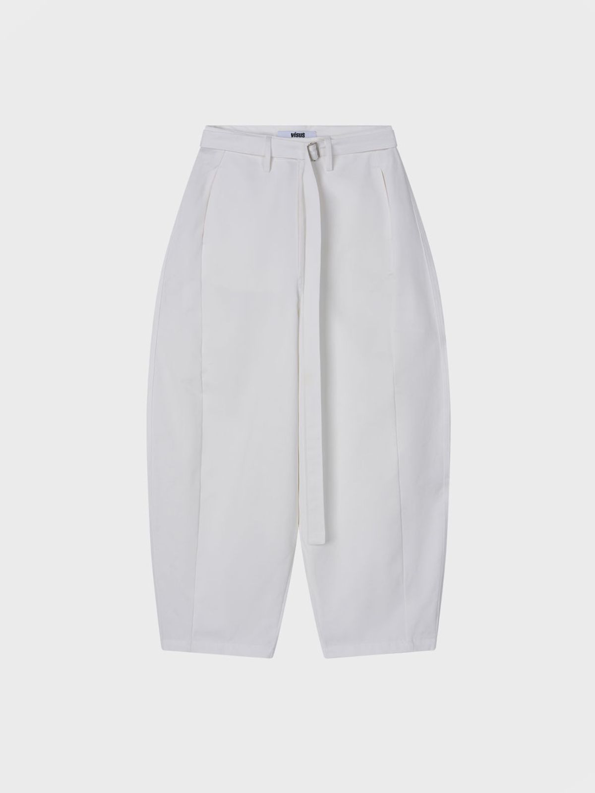 비수스(VISUS) Cotton Belted Pants_White